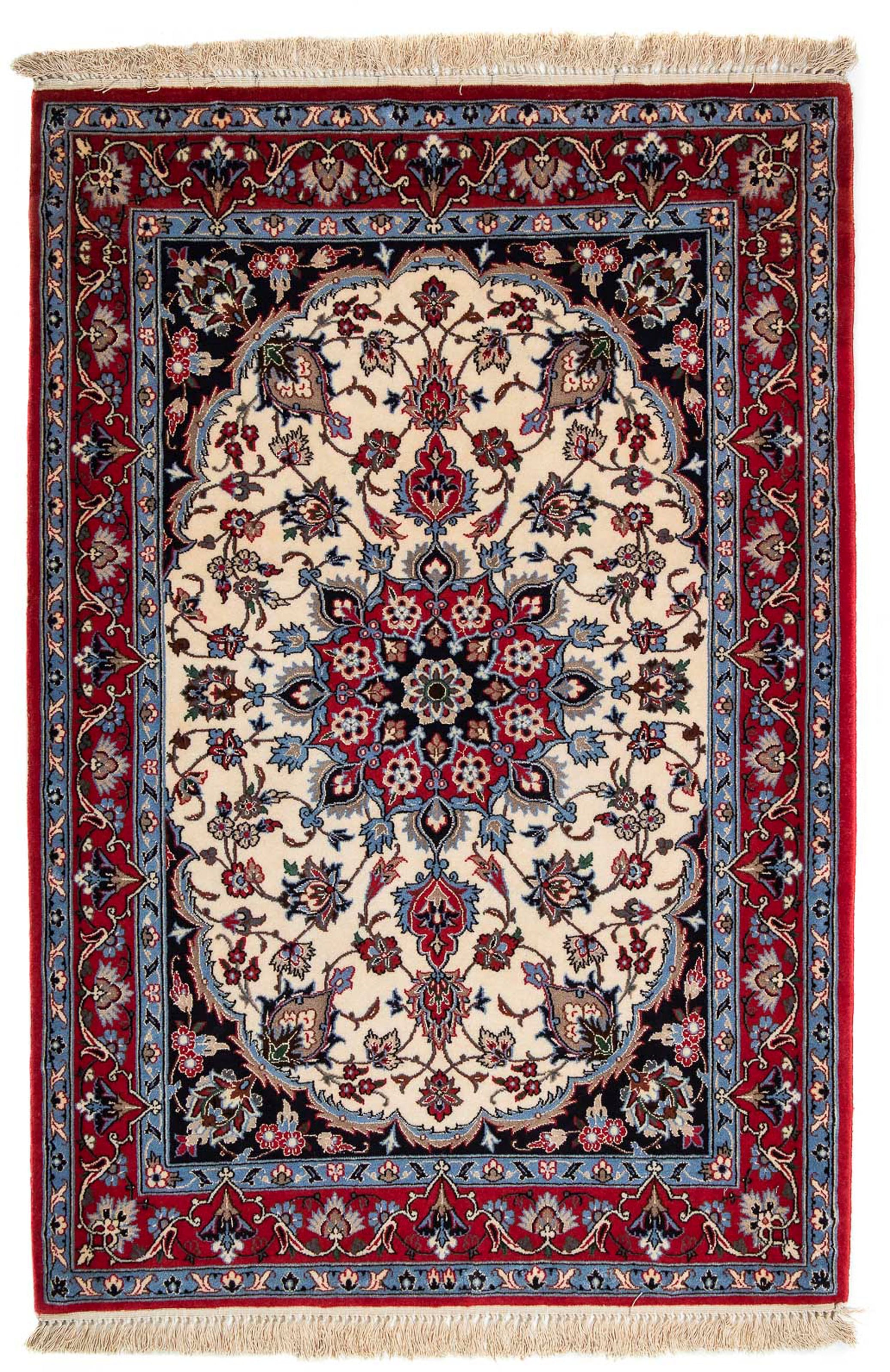 morgenland Orientteppich "Perser - Isfahan - Premium - 120 x 84 cm - dunkelrot", rechteckig, 6 mm Höhe, Wohnzimmer, Hand