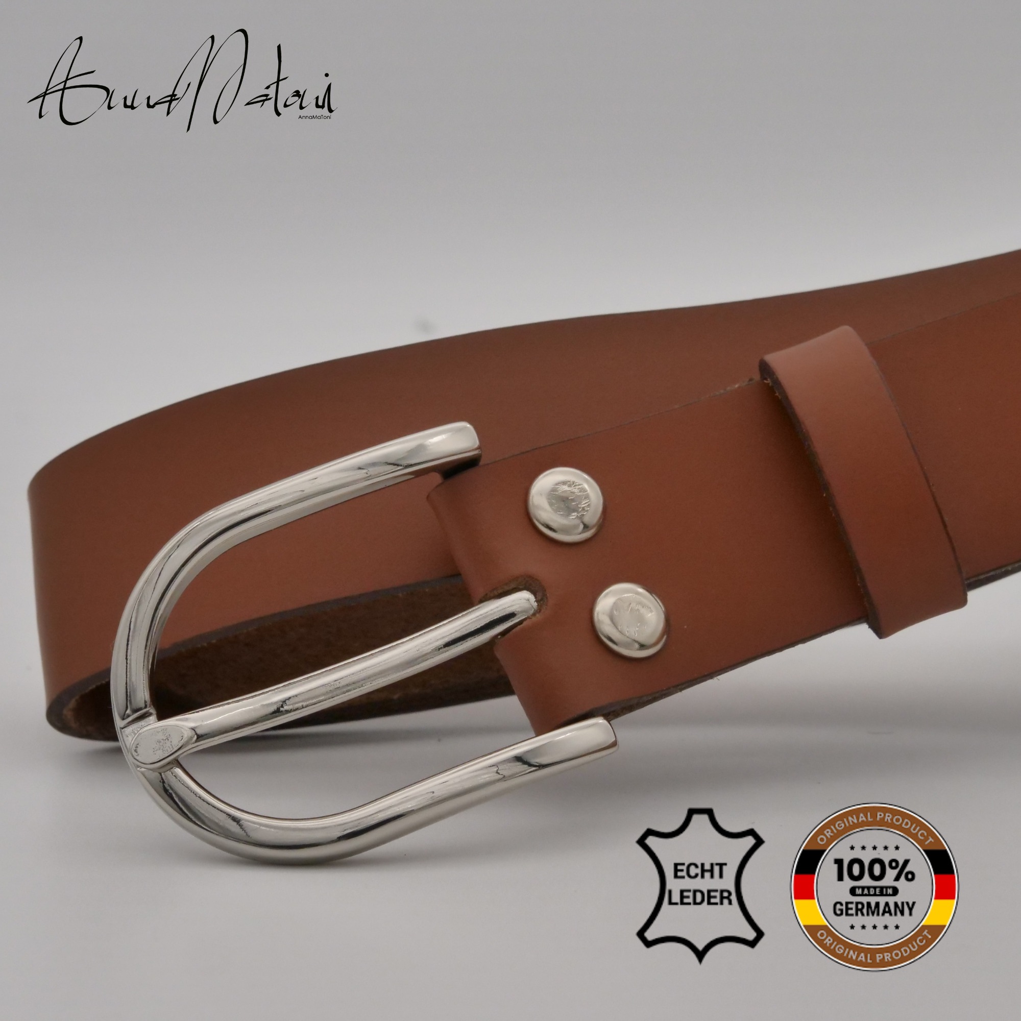 Thumbnail - AnnaMatoni Ledergürtel "AnnaMatoni Damen Ledergürtel Basic Gürtel 3cm breit echt Leder"