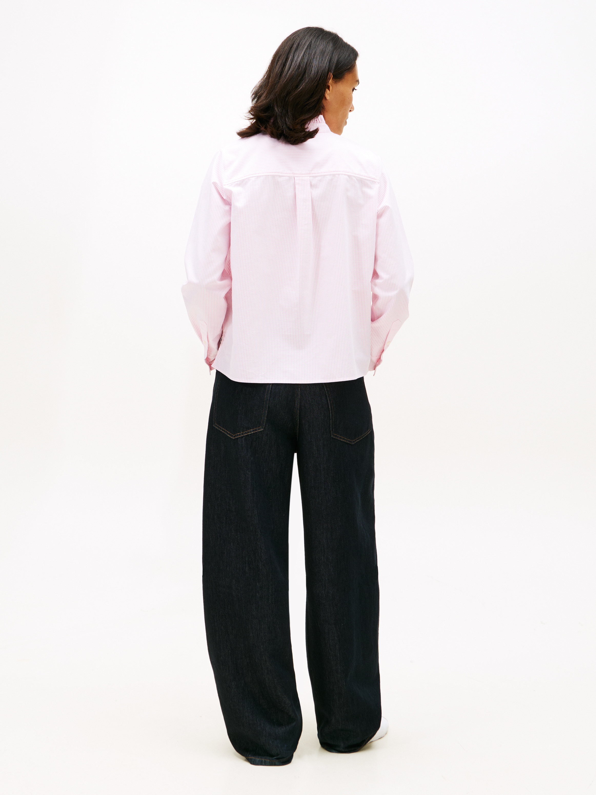 Tommy Hilfiger Langarmbluse »OXFORD RUFFLE NECK SHIRT«
