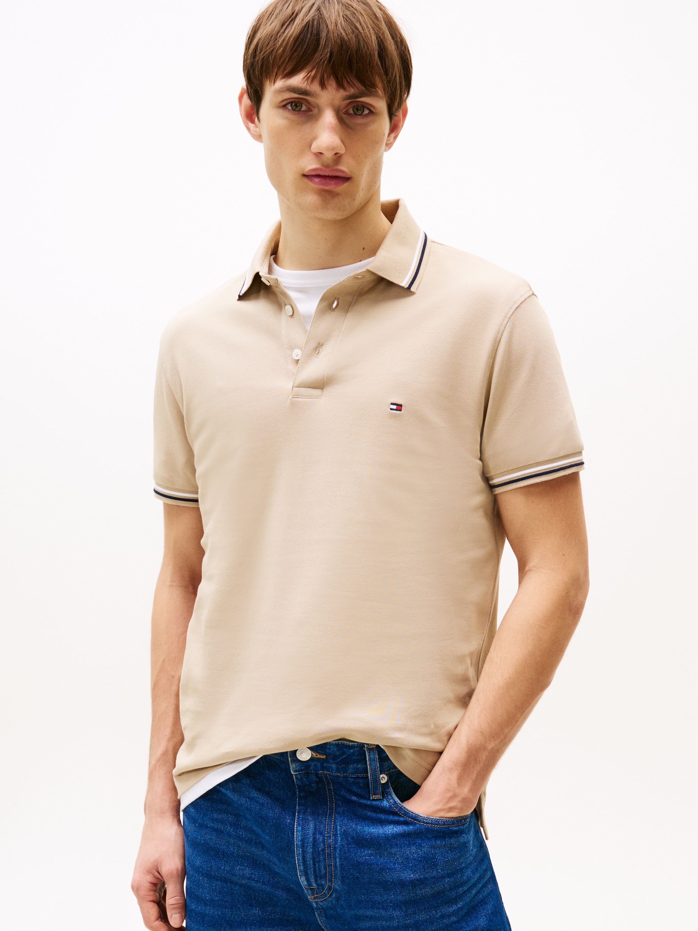 Tommy Hilfiger Poloshirt "TOMMY TIPPED SLIM POLO" günstig online kaufen