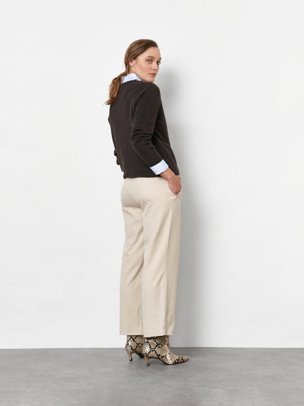 TONI Schlupfhose »Sue Wide Chic 7/8«  aus bi-elastischem Leichtflanell, 7/8-Länge