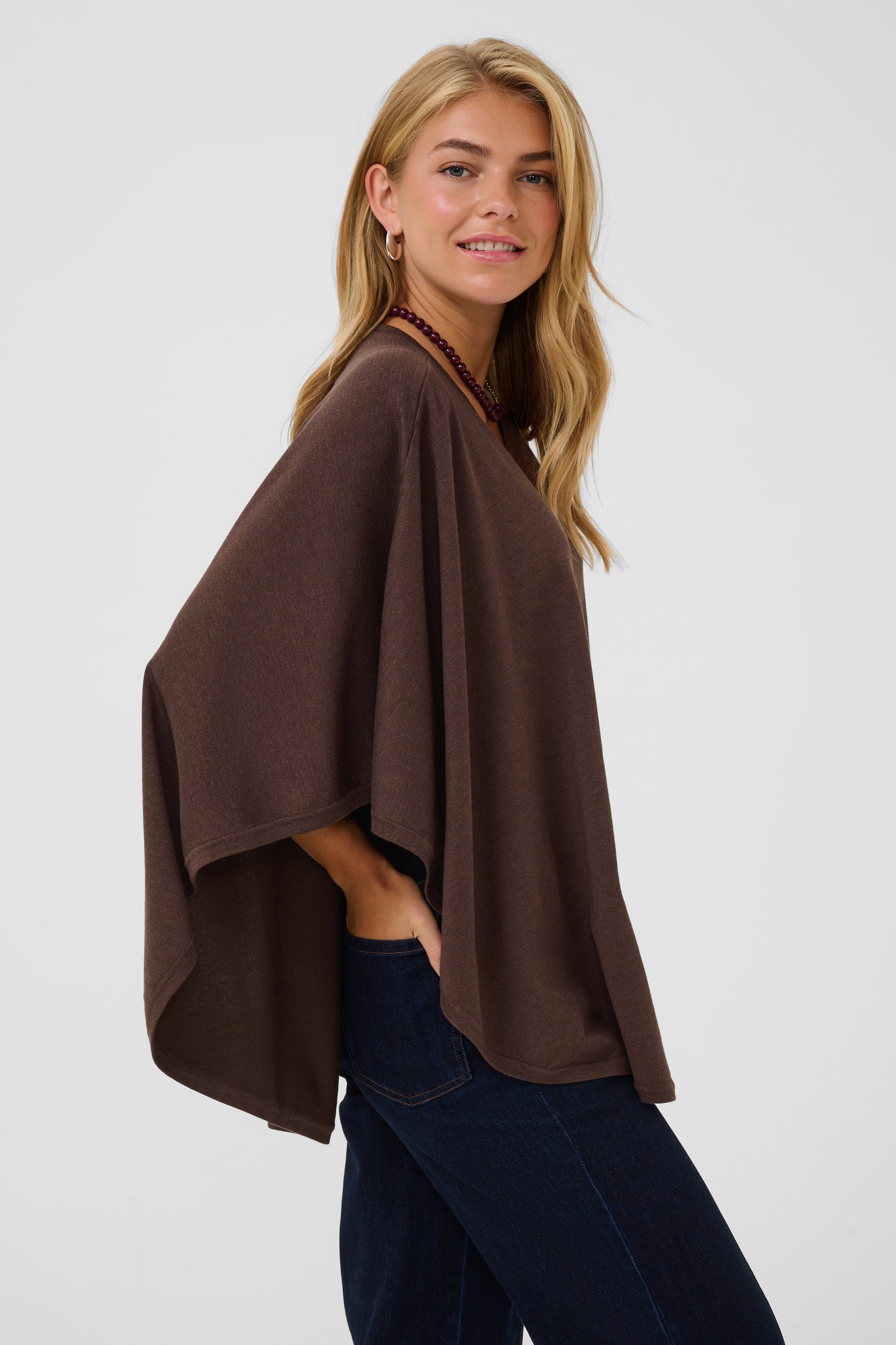 Saint Tropez Strickponcho »Damen Poncho BilliSZ«