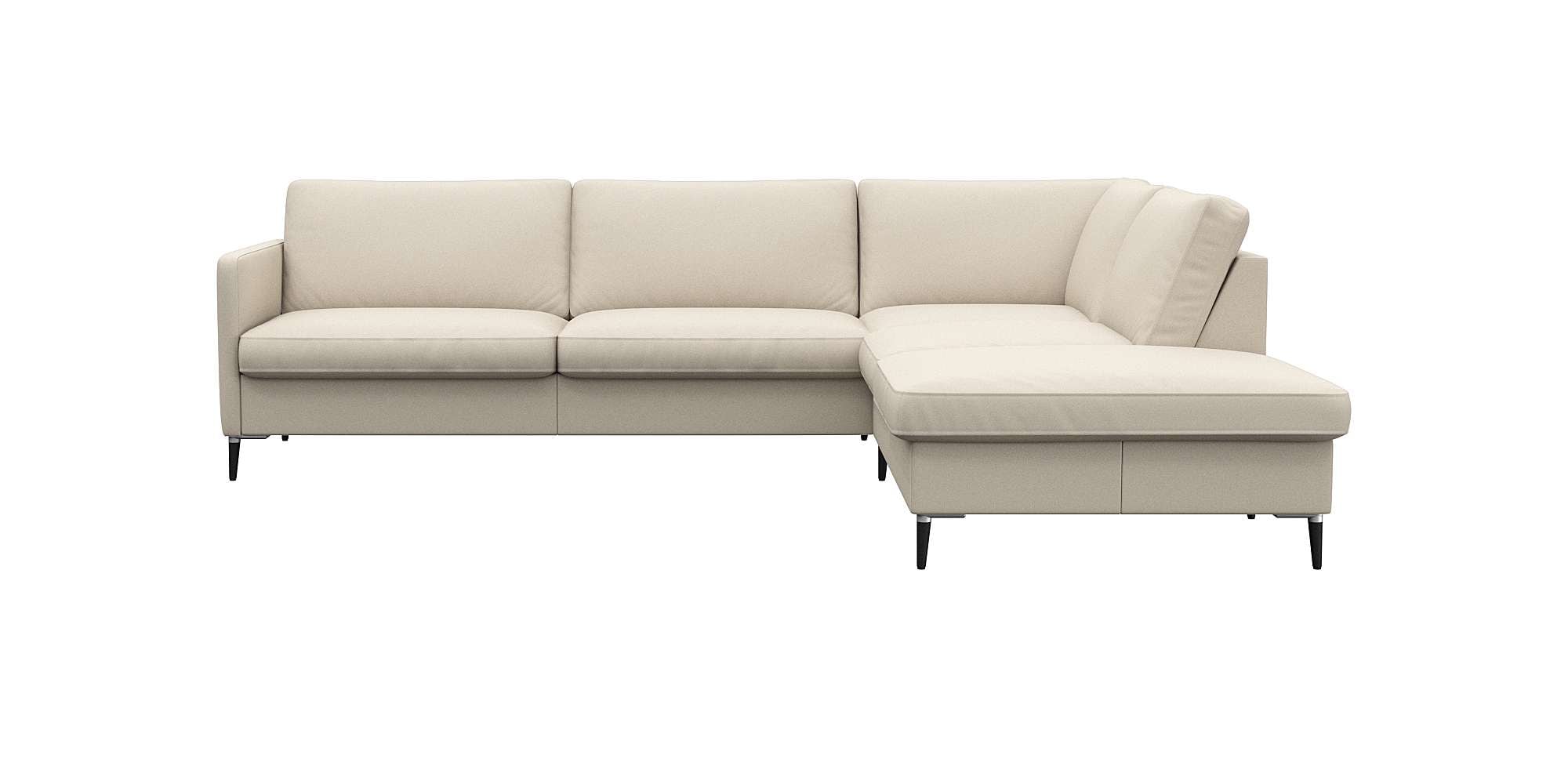 FLEXLUX Ecksofa "Fiore, super Sitzkomfort durch Kaltschaum im Sitz, L-Form" günstig online kaufen