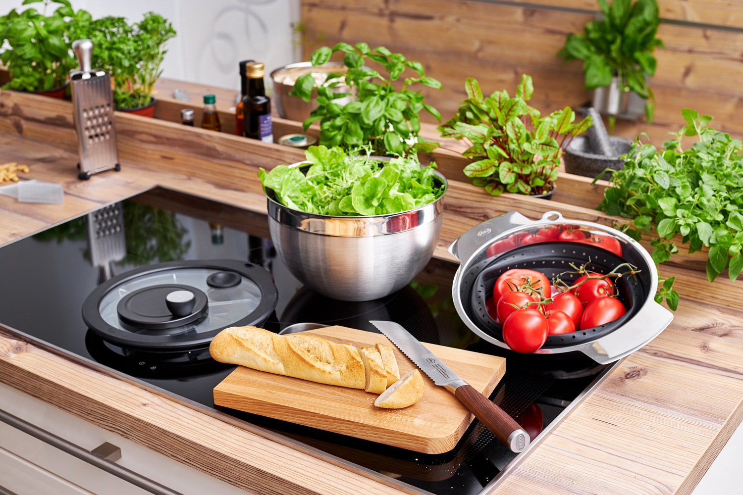 RÖSLE Salatschleuder Schleuder mit hochwertiger Schüssel, 5,4 l, Ø 24 cm, E günstig online kaufen
