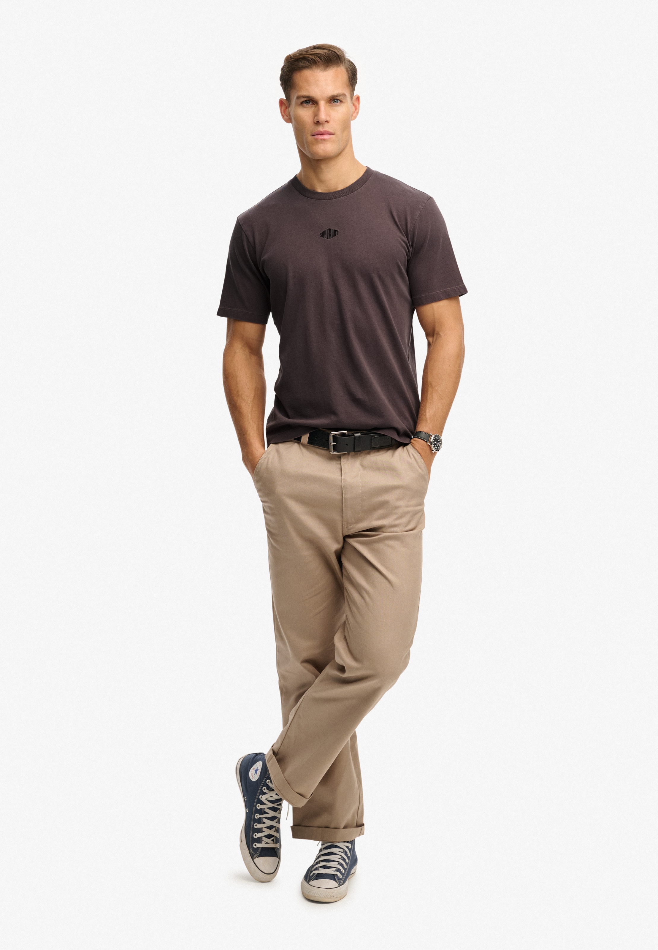 Superdry Rundhalsshirt »MICRO LOGO TSHIRT« mit Micro-Marken-Logo