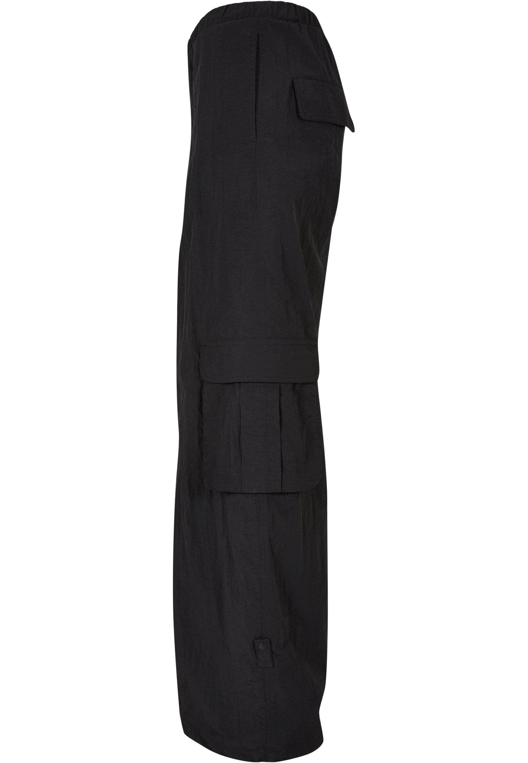 URBAN CLASSICS Stoffhose »Urban Classics Damen Ladies Wide Crinkle Nylon Cargo Pants«, (1 tlg.)