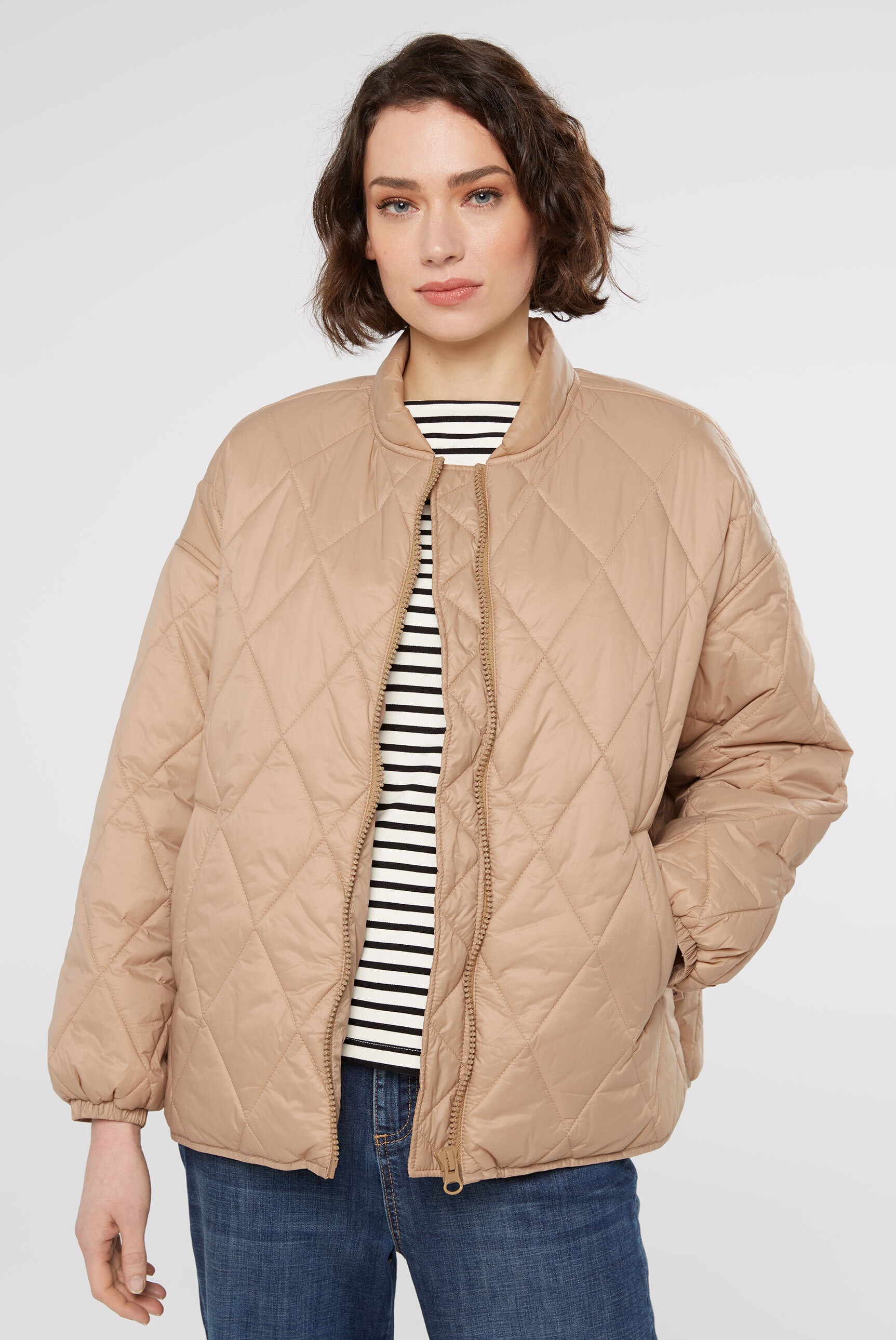 SENSES.THE LABEL Outdoorjacke, ohne Kapuze, mit Elastikbündchen