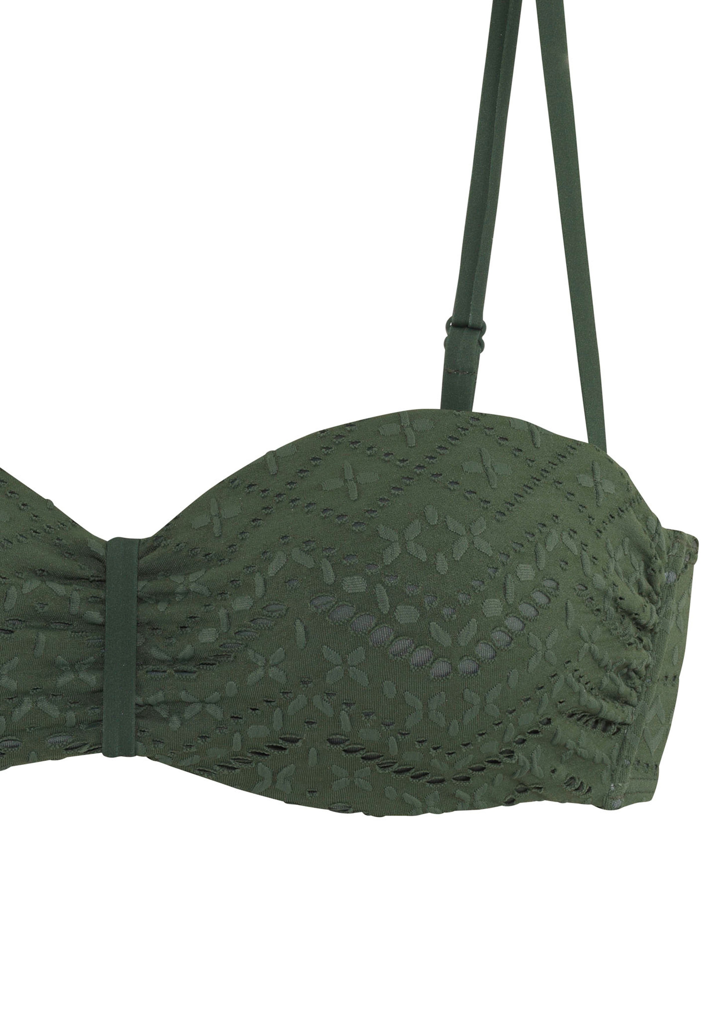 Thumbnail - LASCANA Bügel-Bandeau-Bikini-Top "Omara" mit Lochstickerei