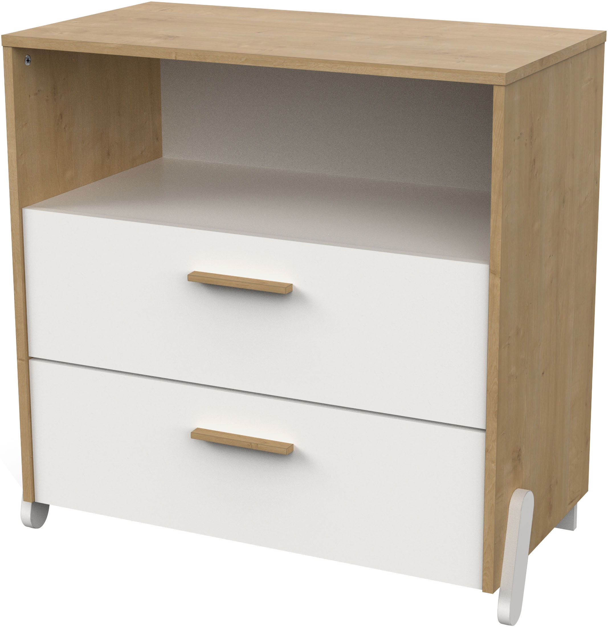 Demeyere GROUP Nachtschrank »MEUBLES Naili«, Kommode 2 Schubladen/ 1 Niche