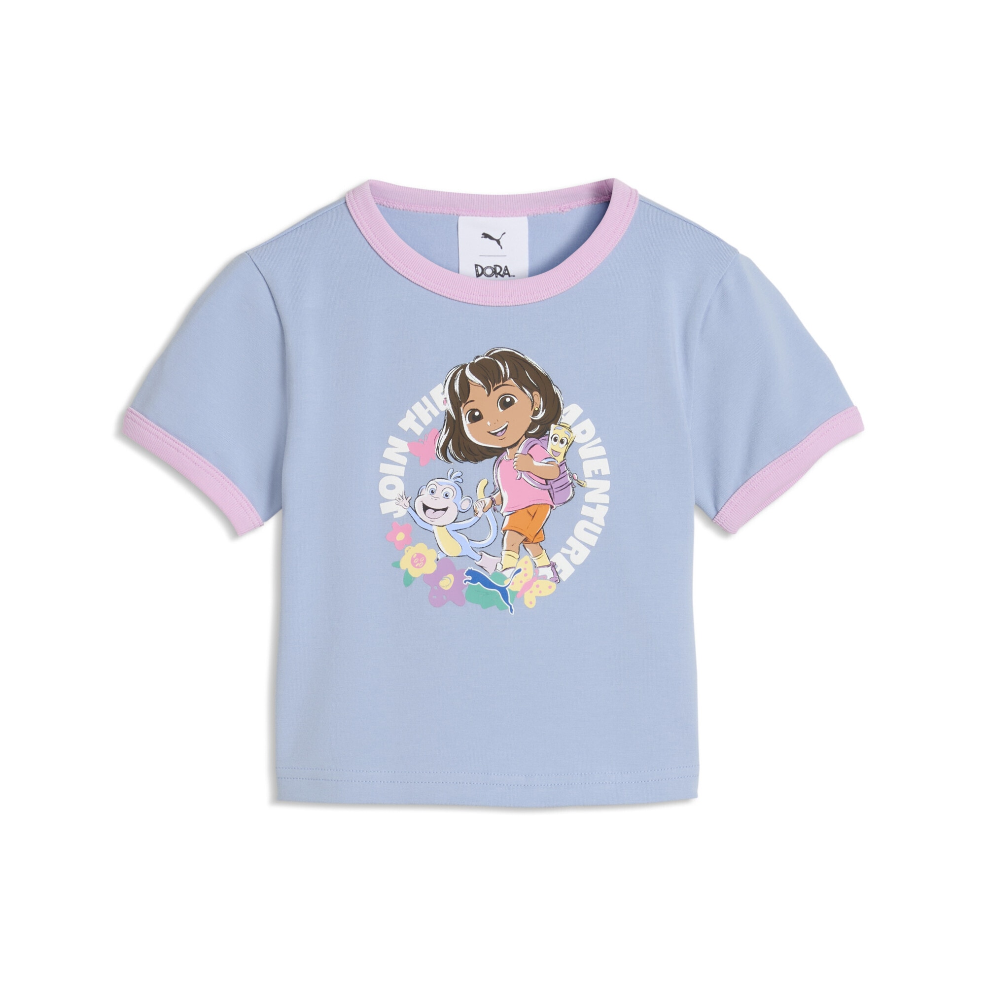 PUMA T-Shirt "PUMA x DORA THE EXPLORER Slim Ringer-T-Shirt Mädchen"