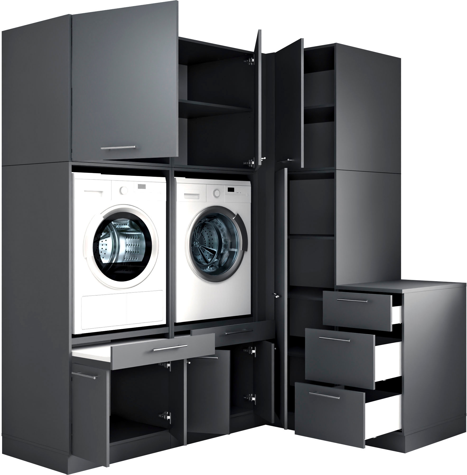 Laundreezy Mehrzweckschrank-Set »Laundreezy, 6-tlg. Mehrzweckschrank-Set B/H/T 203/238/68 cm« 6 Stk. tlg.