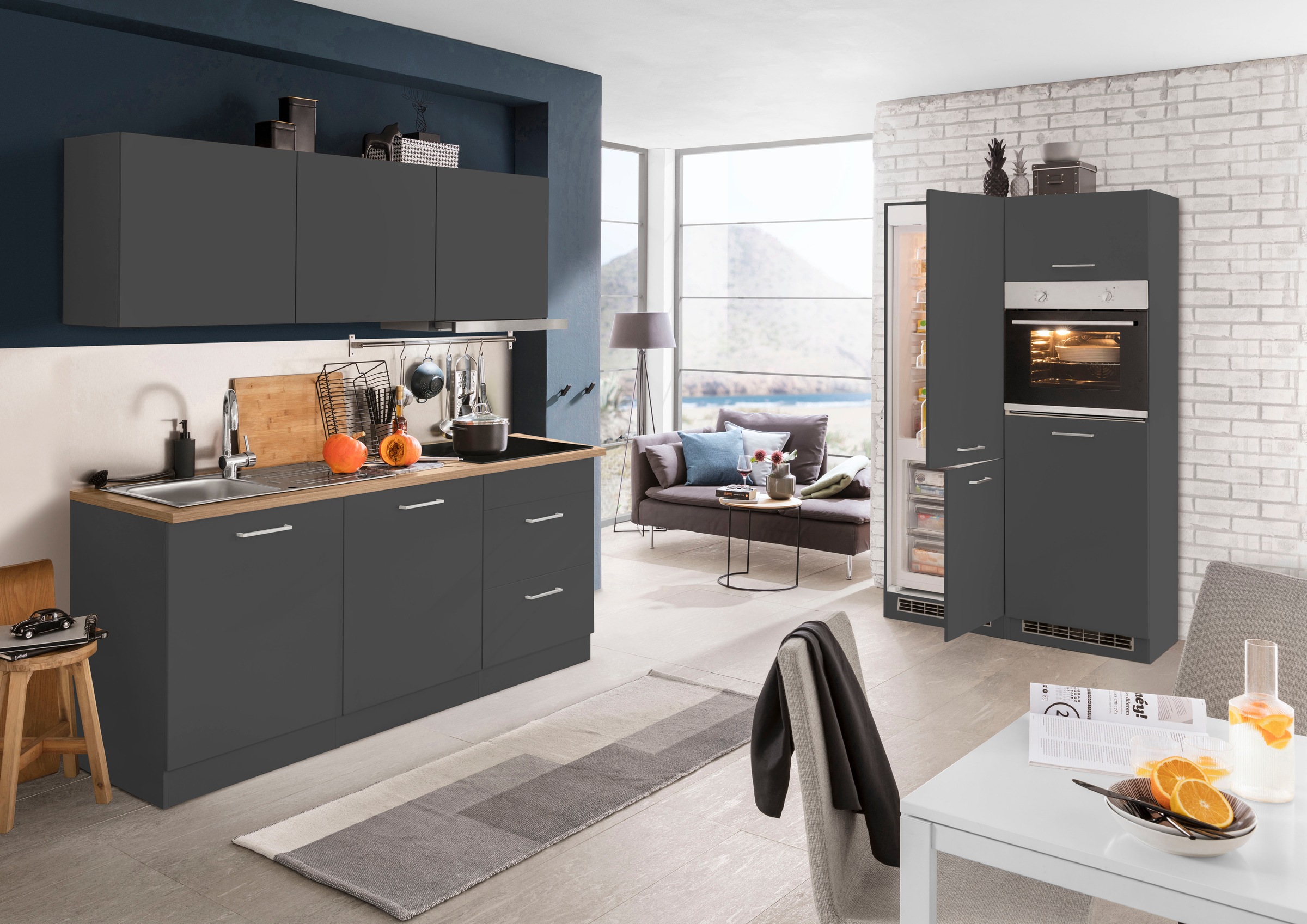 KOCHSTATION Küchenzeile "KS-Kehl" mit E-Geräten, Breite 300 cm, inkl. Kühl/ günstig online kaufen