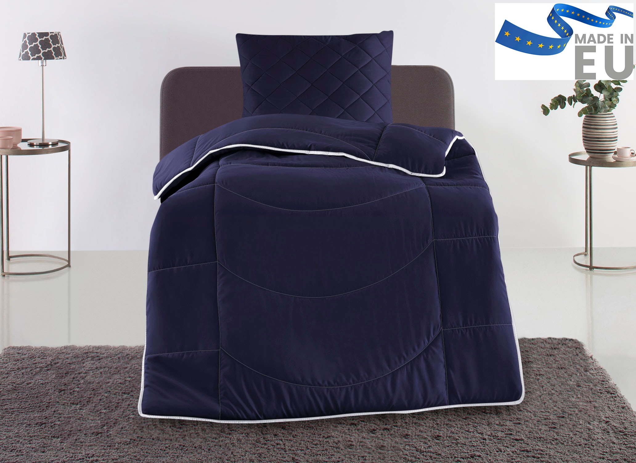 OTTO home Steppbett + Kopfkissen "Microlux, Bettdecke 135x200 cm, 155x220 c günstig online kaufen