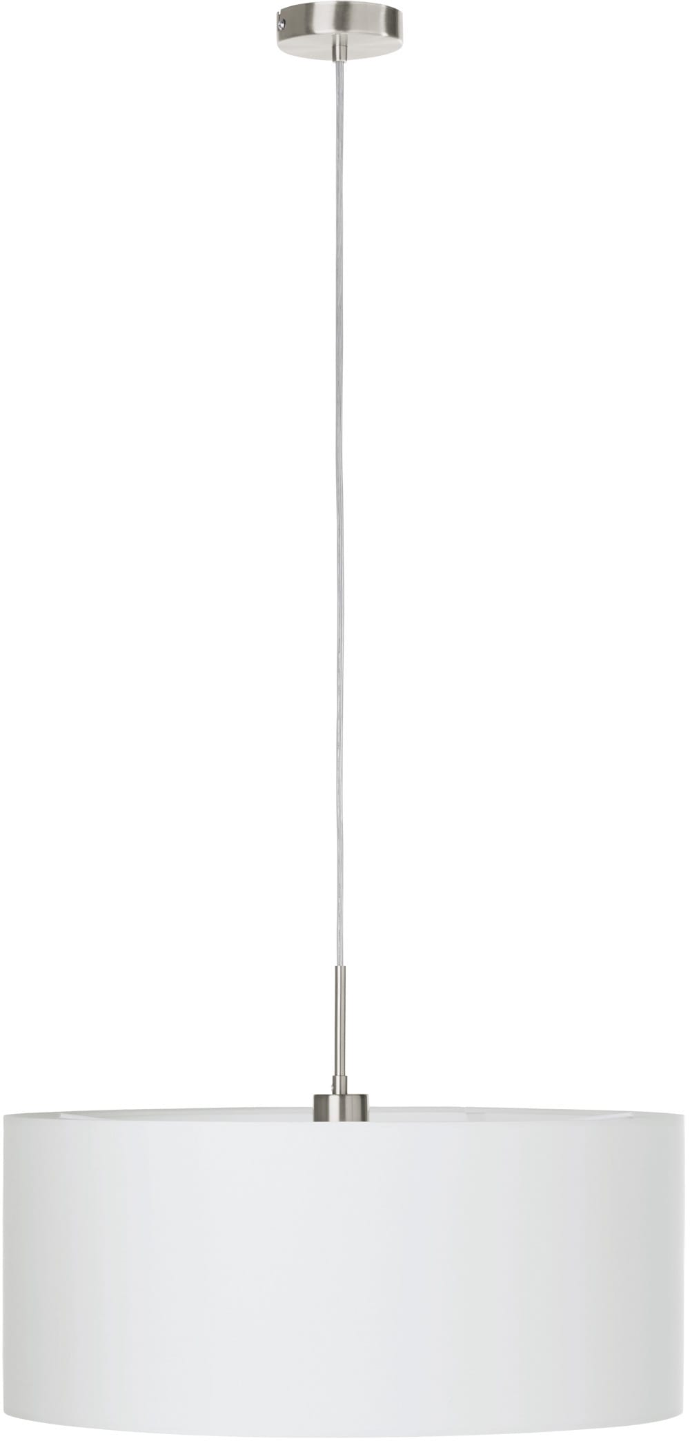 EGLO Hängeleuchte »PASTERI«, 1 flammig, Leuchtmittel E27 | Leuchtmittel wechselbar-ohne Leuchtmittel, weiß / Ø53 x H110 cm / exkl. 1 x E27 (je max. 60W) / Lampe aus Stoff