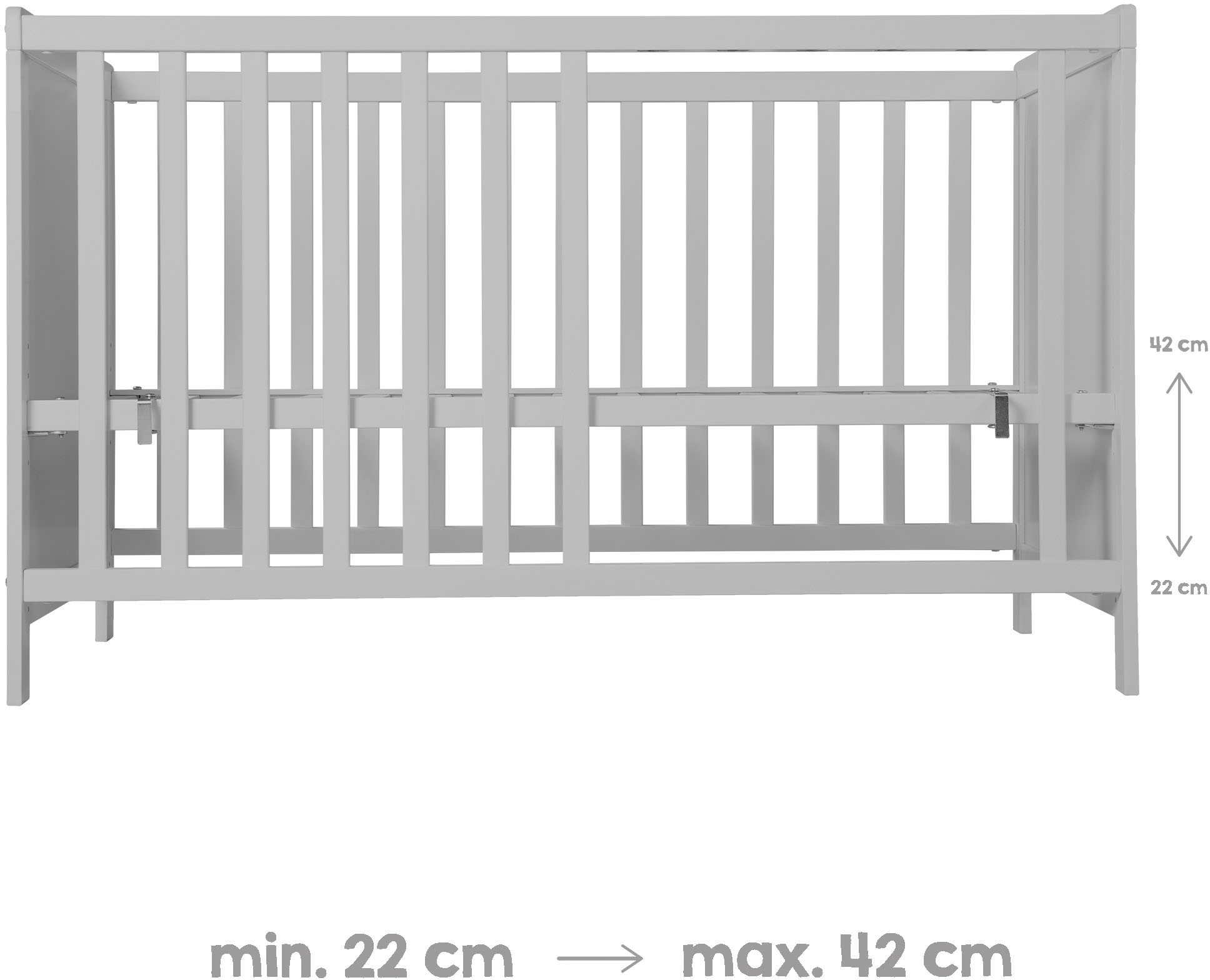 roba® Babymöbel-Set »Hamburg«, (Spar-Set, 2 St., Kinderbett, Wickelkommode), mit Kinderbett und Wickelkommode mit 2 Türen