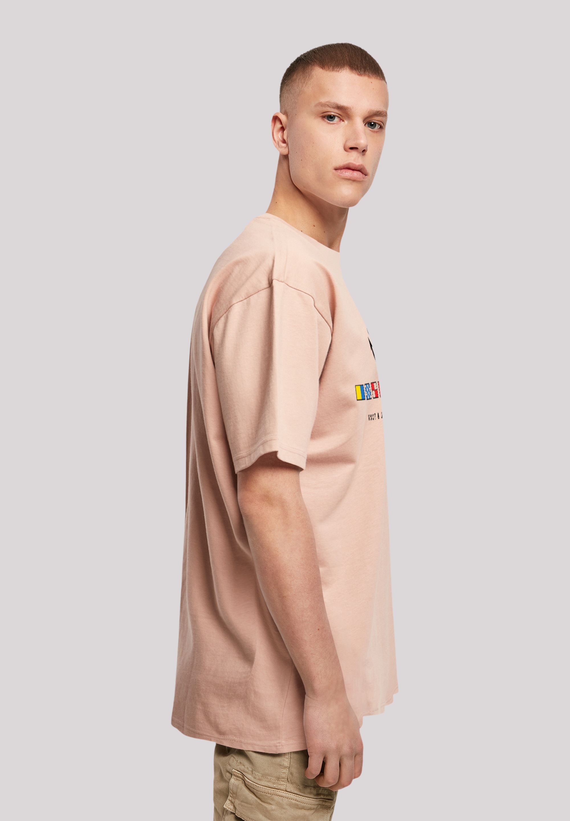 F4NT4STIC T-Shirt »Oversized T-Shirt Seglerfahnen Knut & Jan Hamburg«, Print