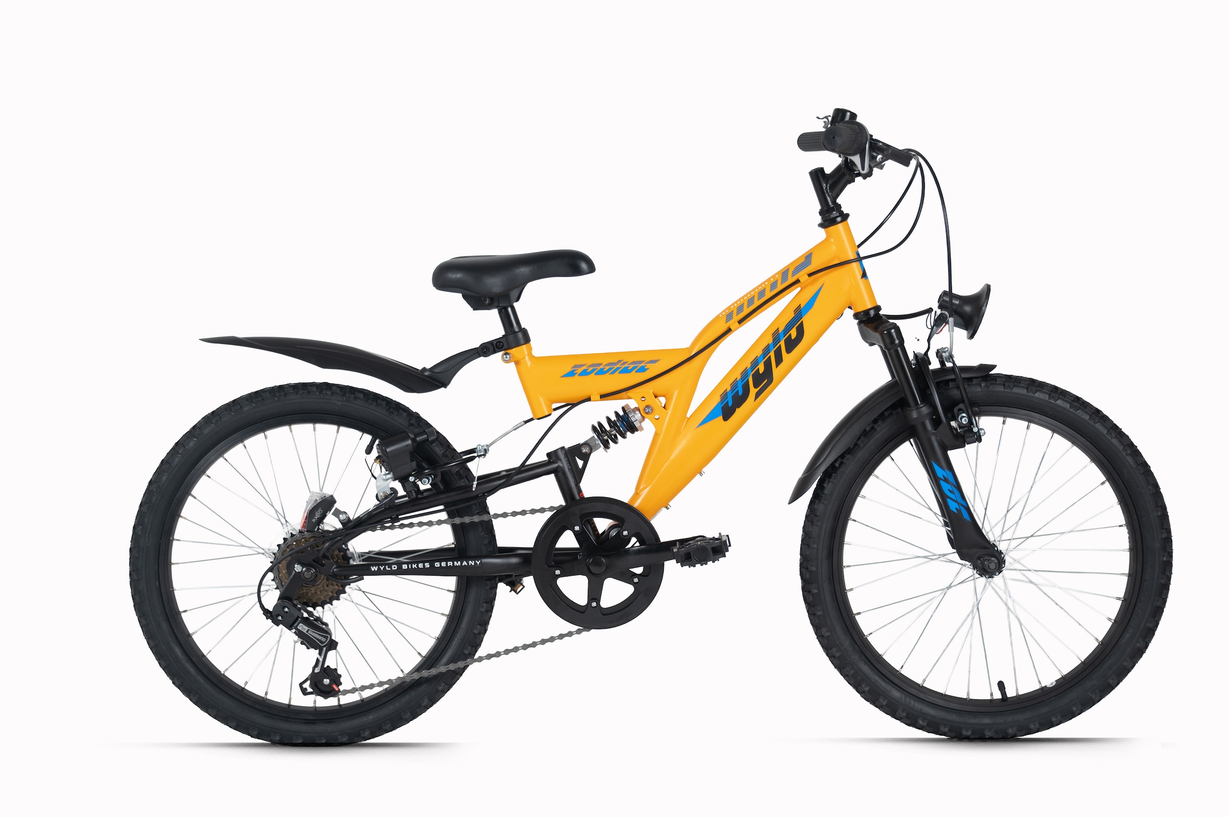 WYLD Kinderfahrrad »WYLD Kinder-Mountainbike Fully ATB 20" Zodiac 6 Gänge« 6 Gang Shimano Tourney Schaltwerk Kettenschaltung