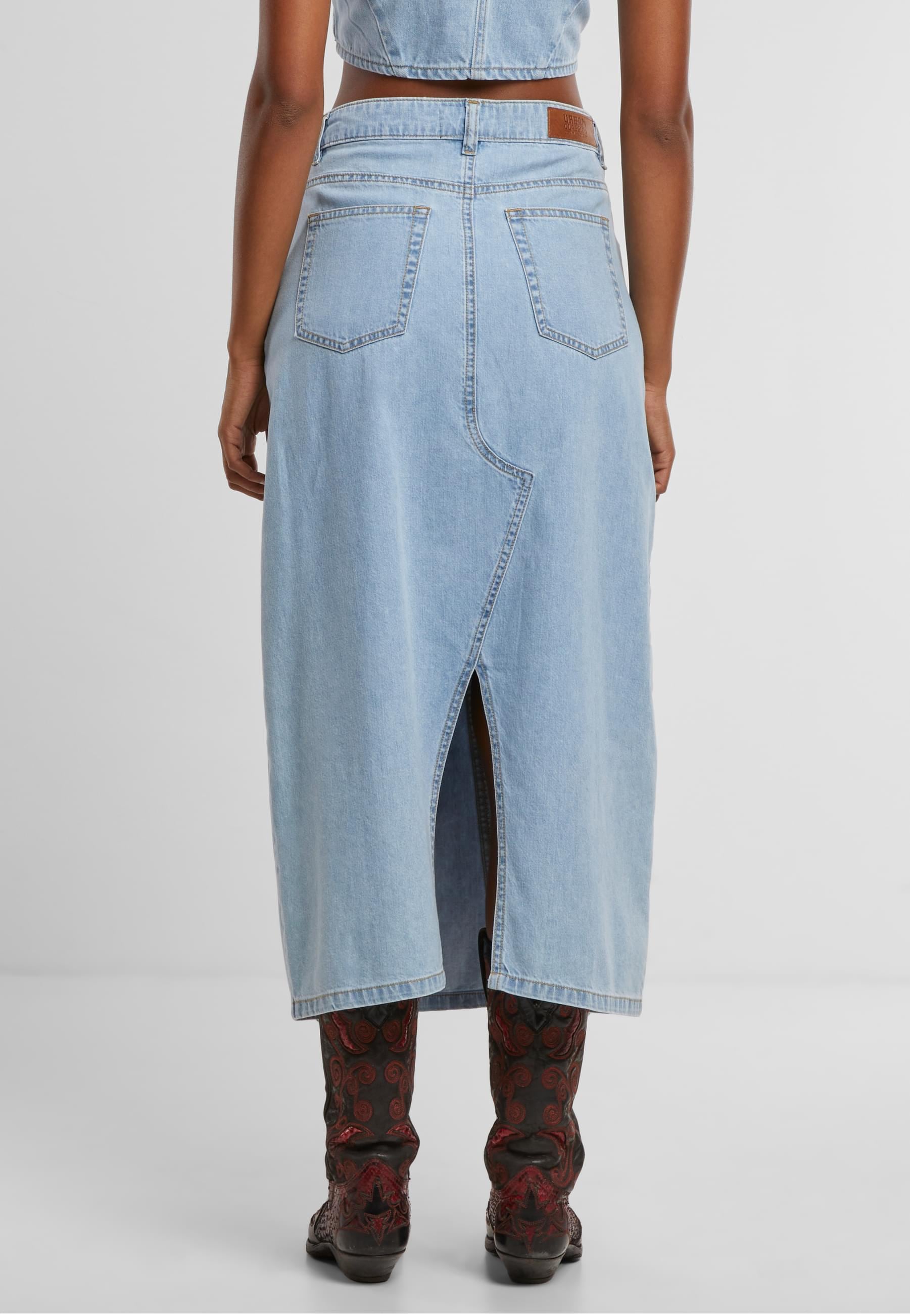 URBAN CLASSICS Sommerrock »Urban Classics Ladies Soft Denim Midi Skirt«, (1 tlg.)