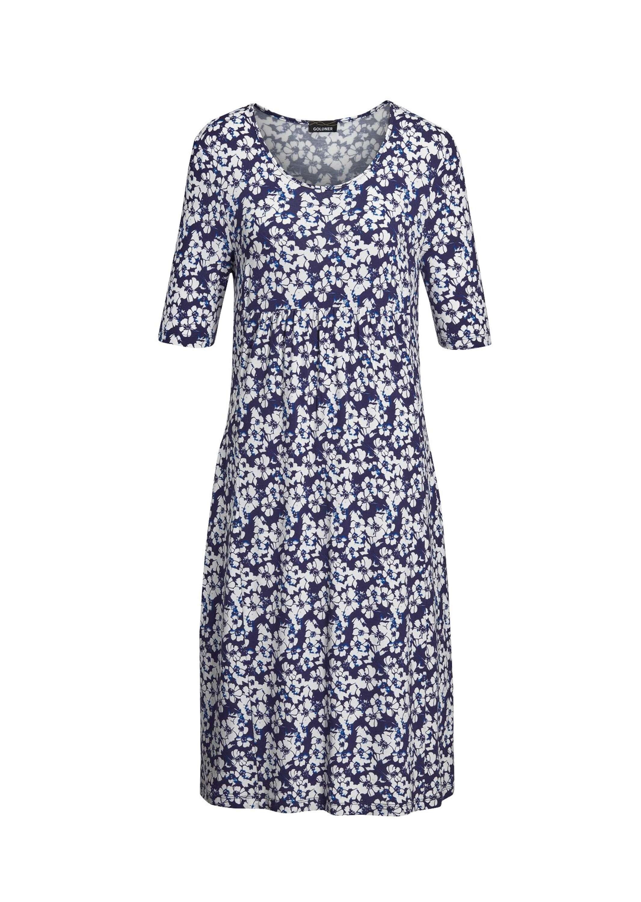 GOLDNER Druckkleid "Kurzgröße Elastisches Jerseykleid mit Druck" Applikatio günstig online kaufen