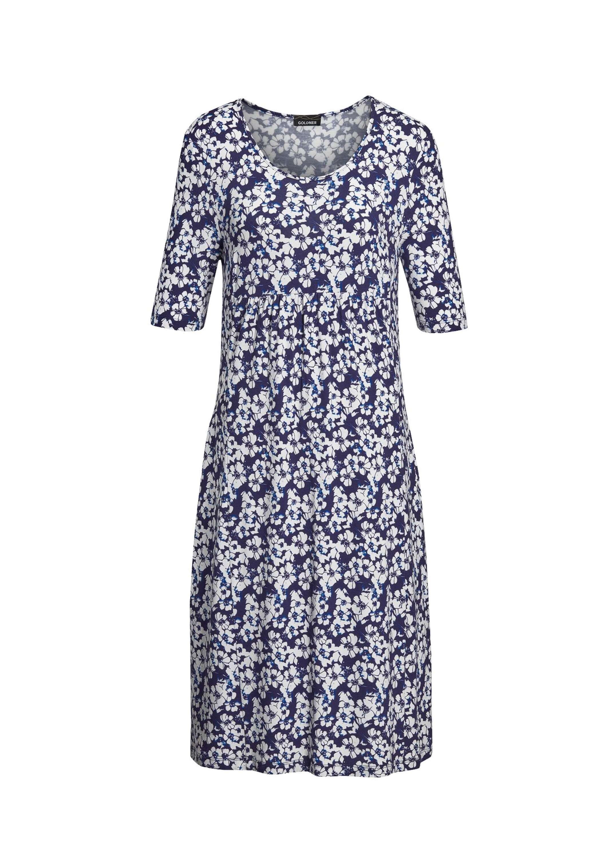 GOLDNER Druckkleid "Kurzgröße Elastisches Jerseykleid mit modischem Druck" günstig online kaufen