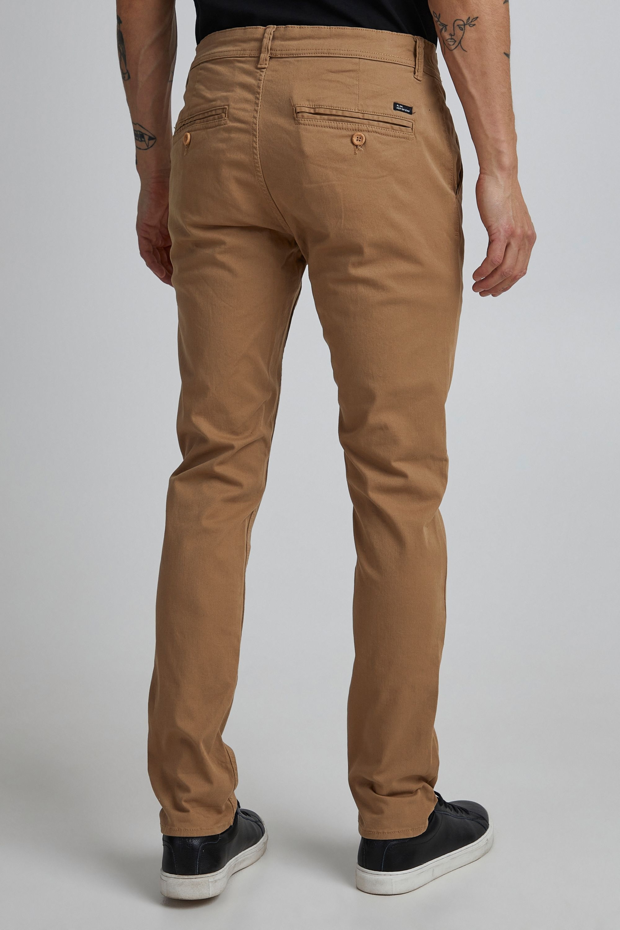 Chinohose BLEND "BHNatan", Herren, Gr. 33, Länge 34, sand braun, Web, 98% Baumwolle, 2% Elasthan, unifarben, schmal normal, Hosen Chinohose, Chinohose Slim Fit mit Gürtelschlaufen 6