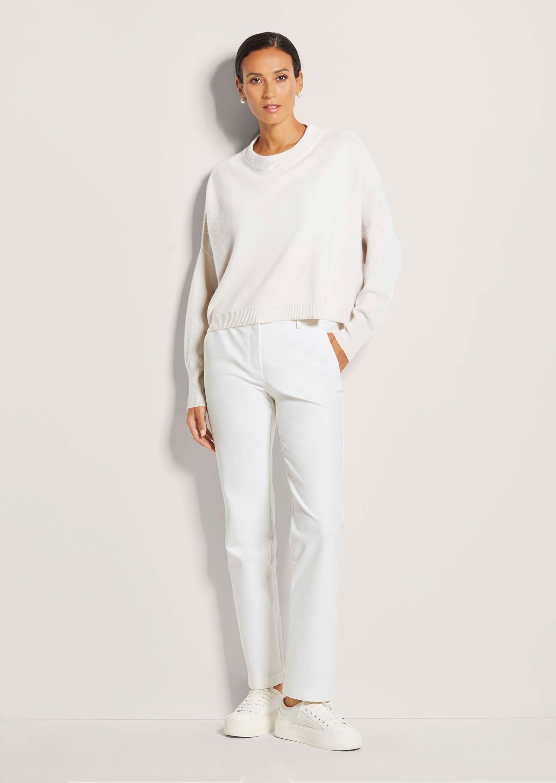MADELEINE Longpullover »Strickpullover Kaschmir Pullover mit Rundhalsausschnitt« Oversized Look