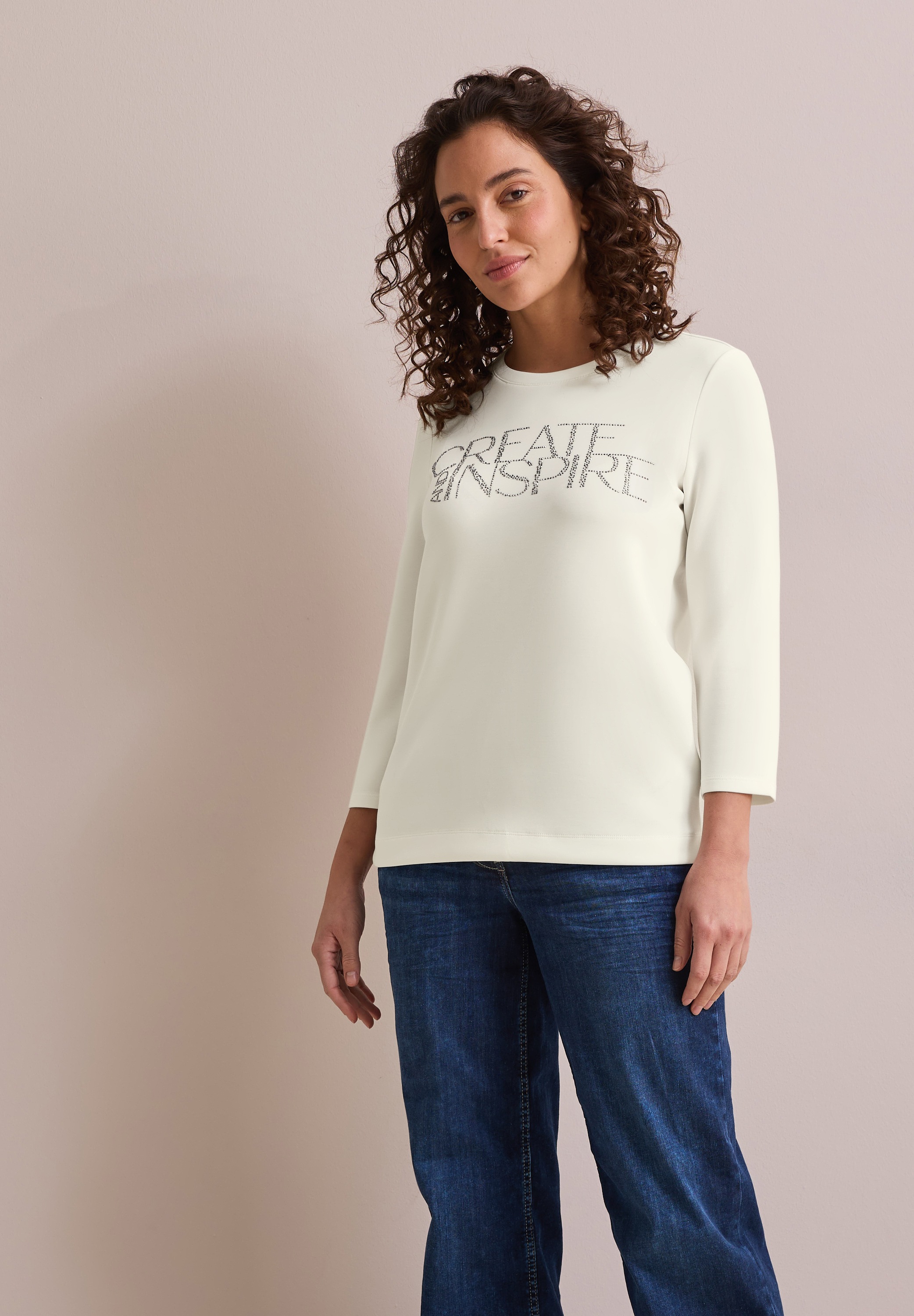CECIL Print-Shirt aus softem Materialmix günstig online kaufen