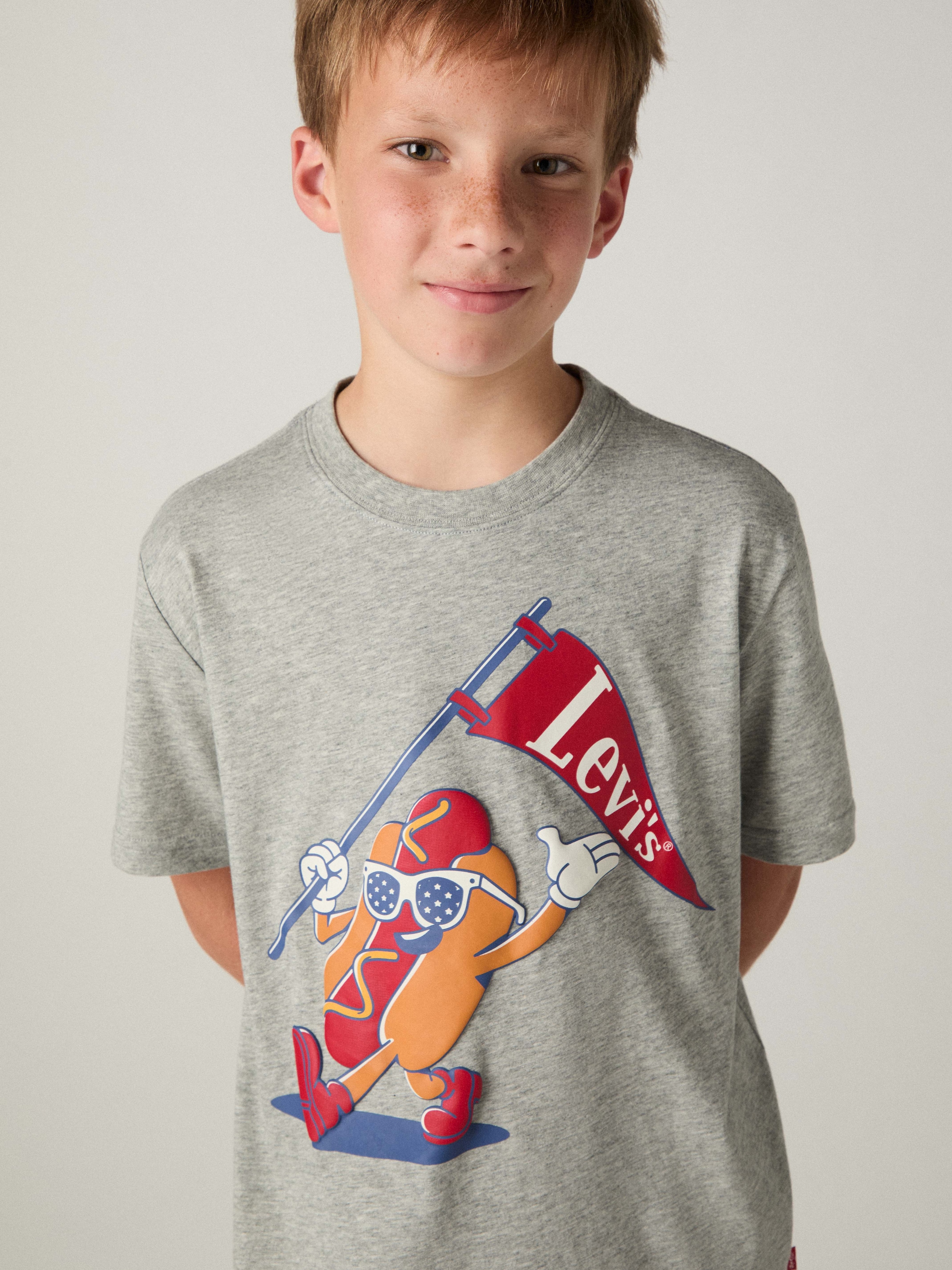 Levi's® Kids T-Shirt »LVB PARADING HOT DOG TEE« for Boys, mit Logoprint, meliert