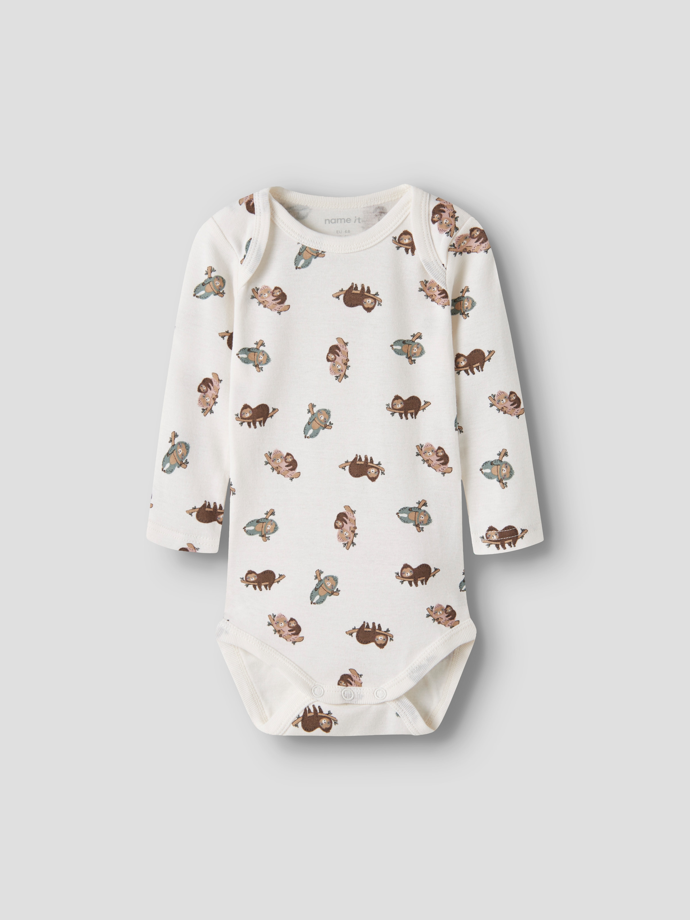 Name It Langarmbody »NBNBODY 3P LS SLOTH NOOS« Packung, 3 Baumwolle