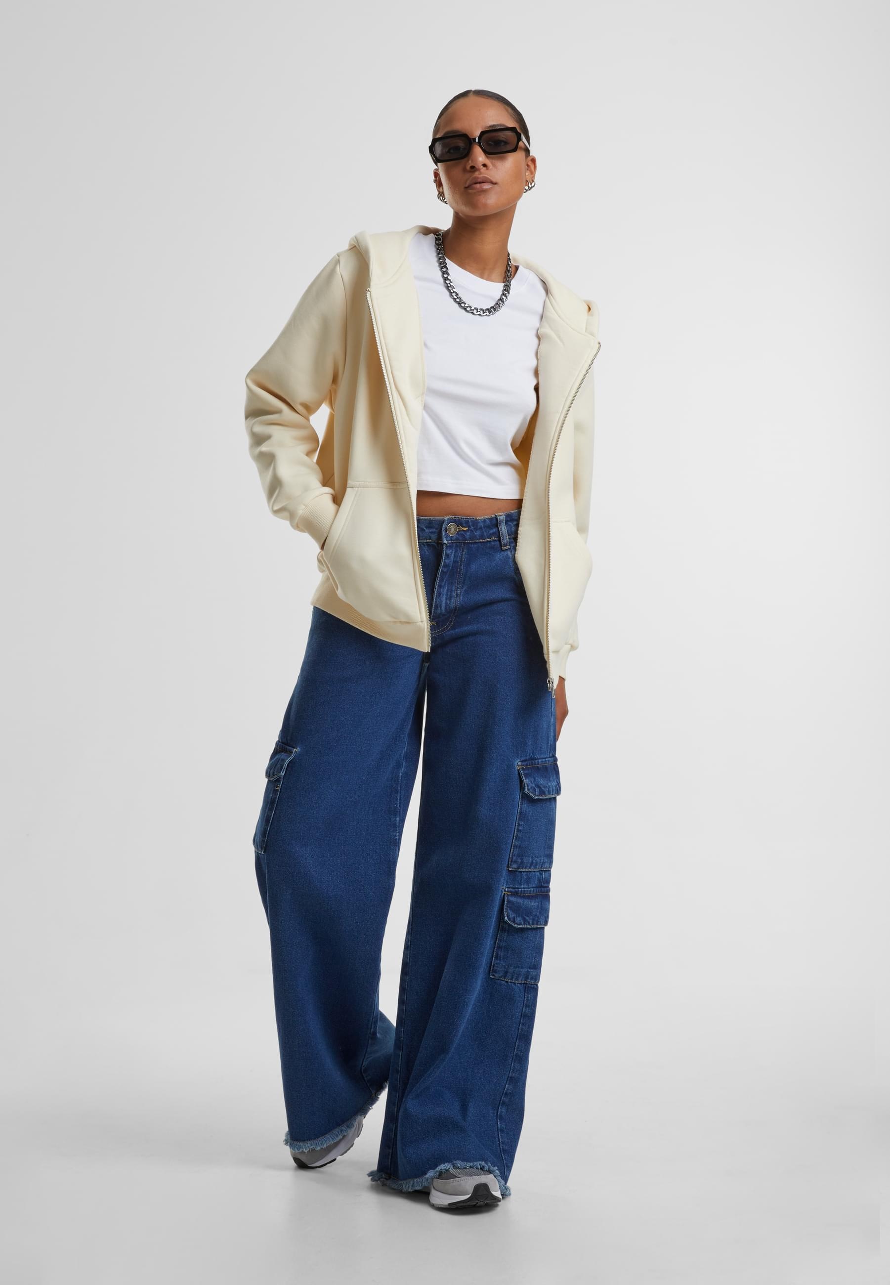 URBAN CLASSICS Sweatjacke »Urban Classics Ladies Fluffy Zip Cardigan«