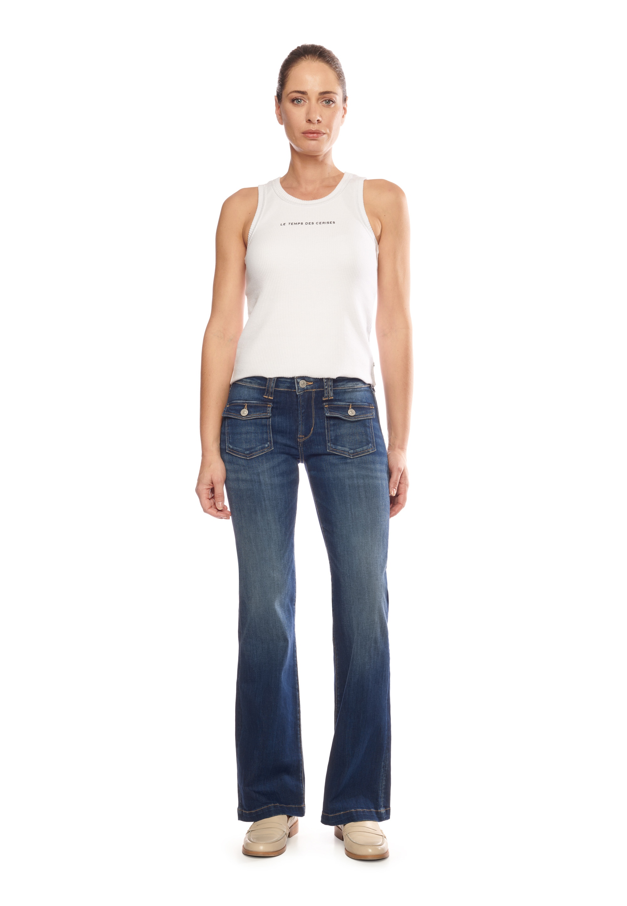 Le Temps Des Cerises Bequeme Jeans, mit aufgesetzten Taschen