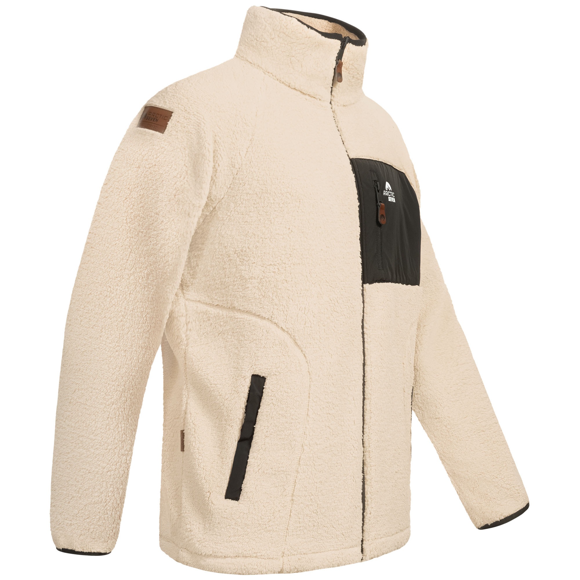 Arctic Seven Fleecejacke »ASAdvenio«, Aus hochwertigem Sherpa-Fleece