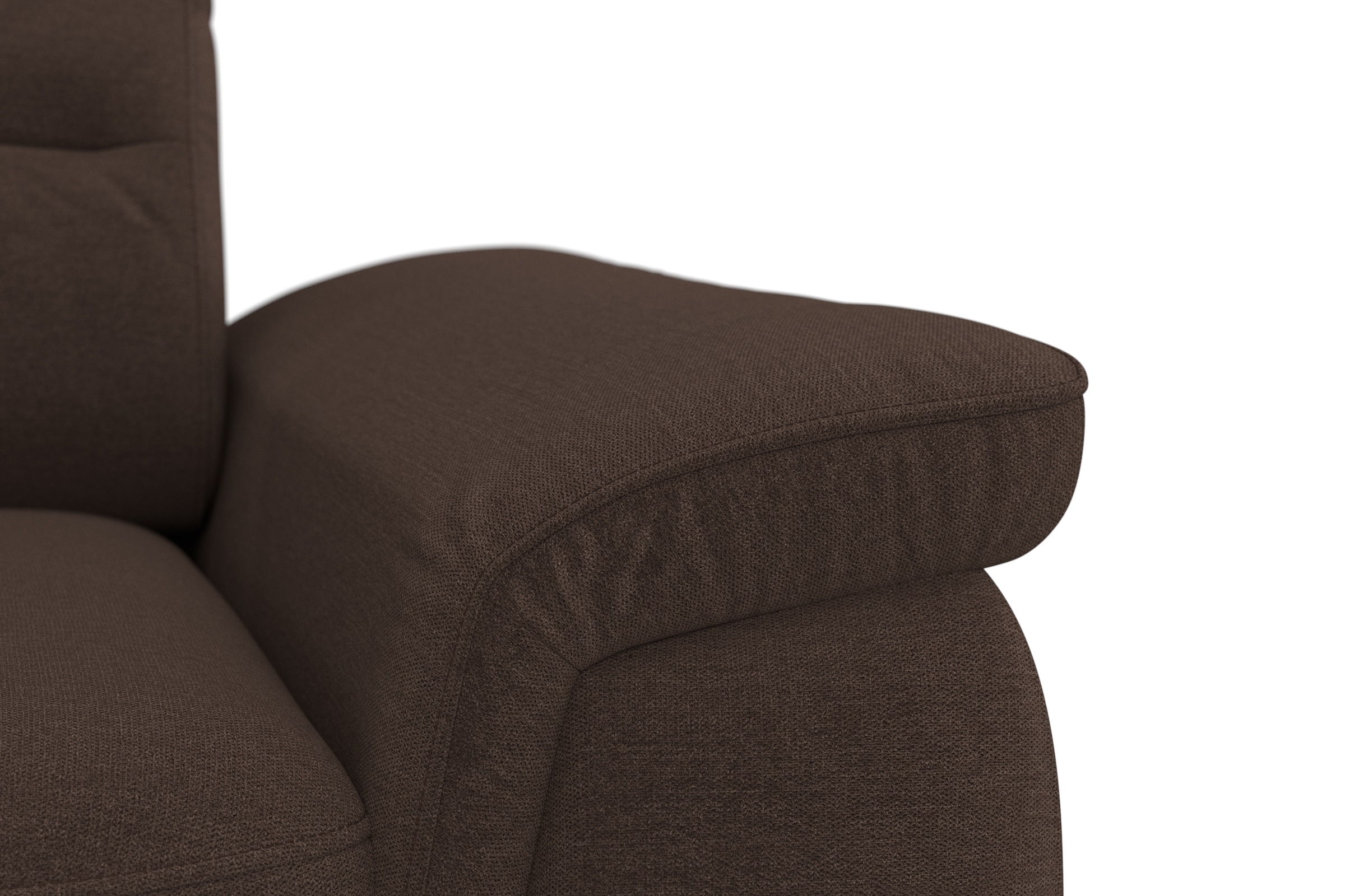 sit&more Ecksofa »Sinatra L-Form«, optinal mit Kopfteilverstellung und Armteilfunktion, Metallfüße