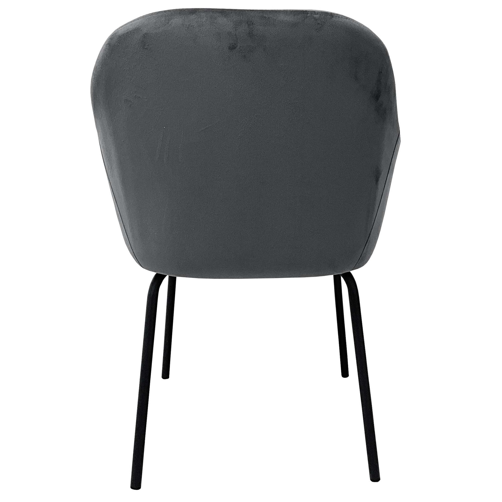 OTTO home Esszimmerstuhl »Dannika« () pflegeleichter Veloursstoff, schwarze Metallbeine, Sitzbreite 41 cm