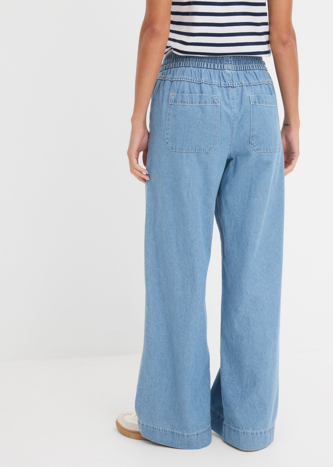 bonprix Weite Jeans mit Gummibund, Loose Fit, aus reiner Baumwolle