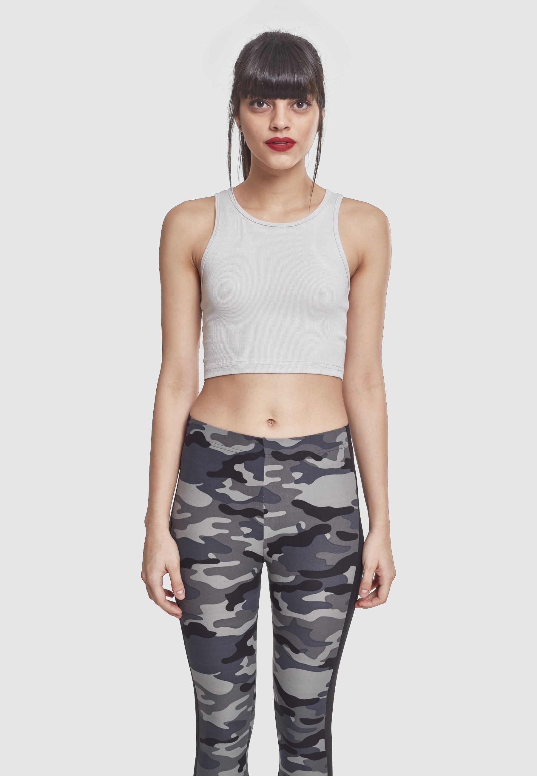 URBAN CLASSICS Tanktop »Urban Classics Damen Ladies Rib Cropped Top« 1 Stk.