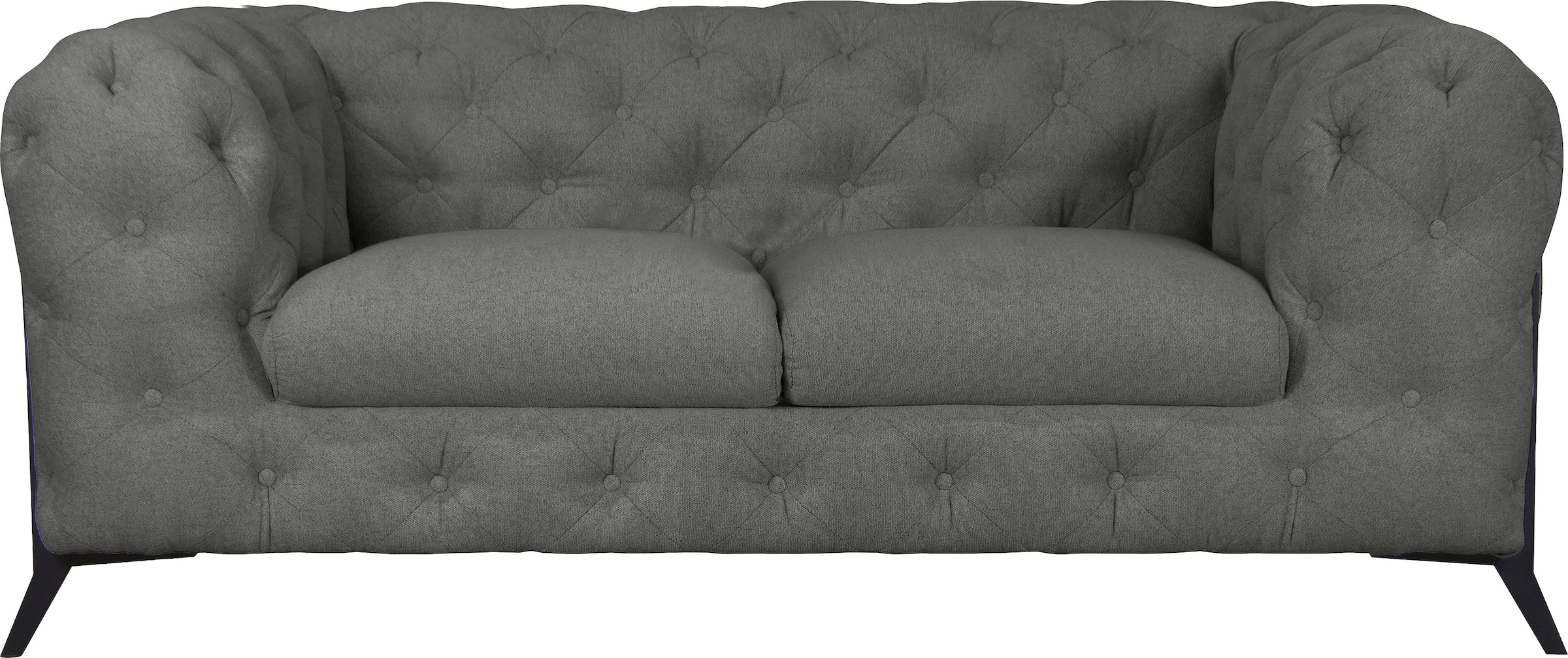 Leonique Chesterfield-Sofa "Amaury", aufwändige Knopfheftung, moderne Chesterfield Optik, Fußfarbe wählbar