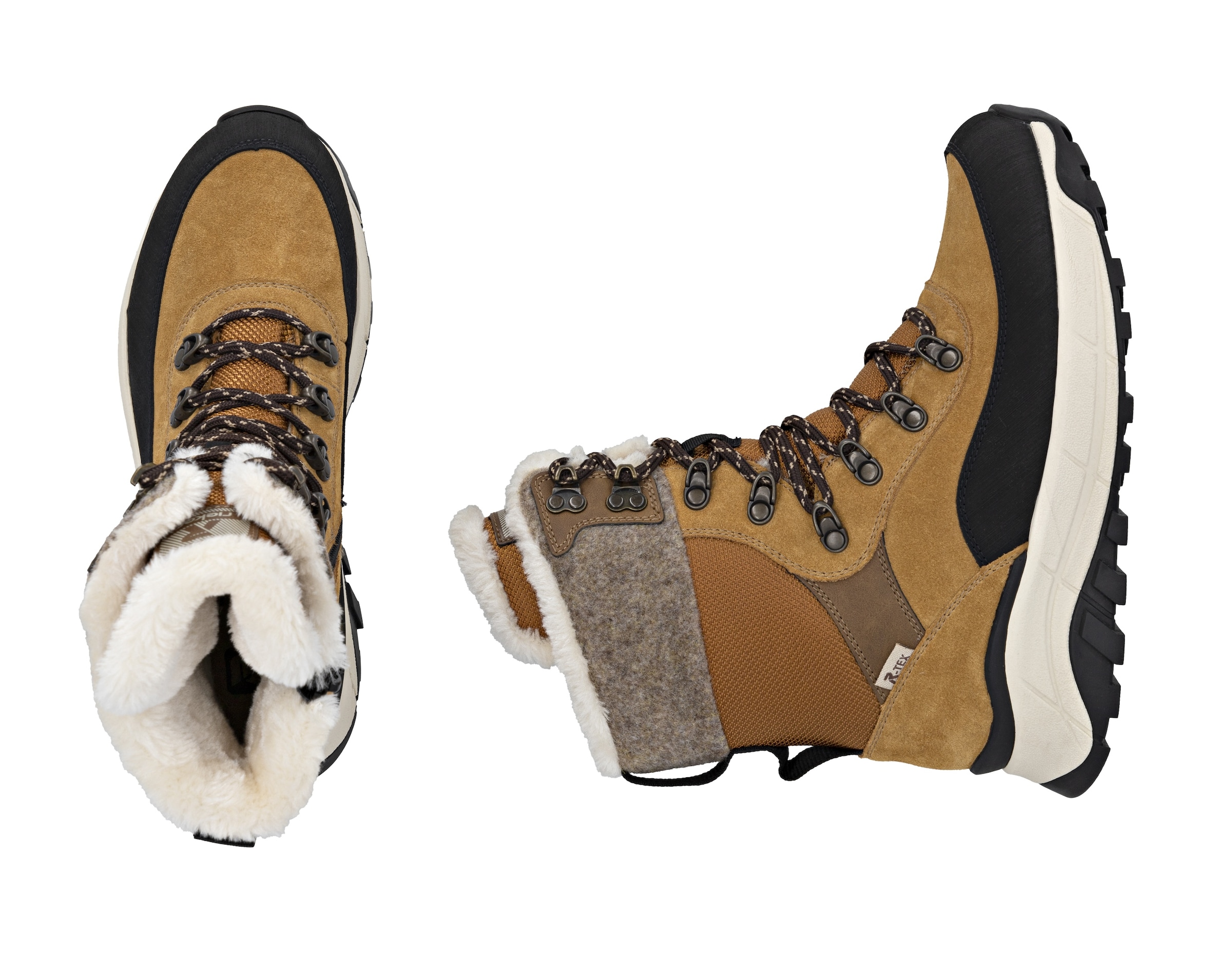 RIEKER Sport Winterboots, Schneeboots, Outdoorstiefelette, TEX Ausstattung, Fiber Grip Sohle