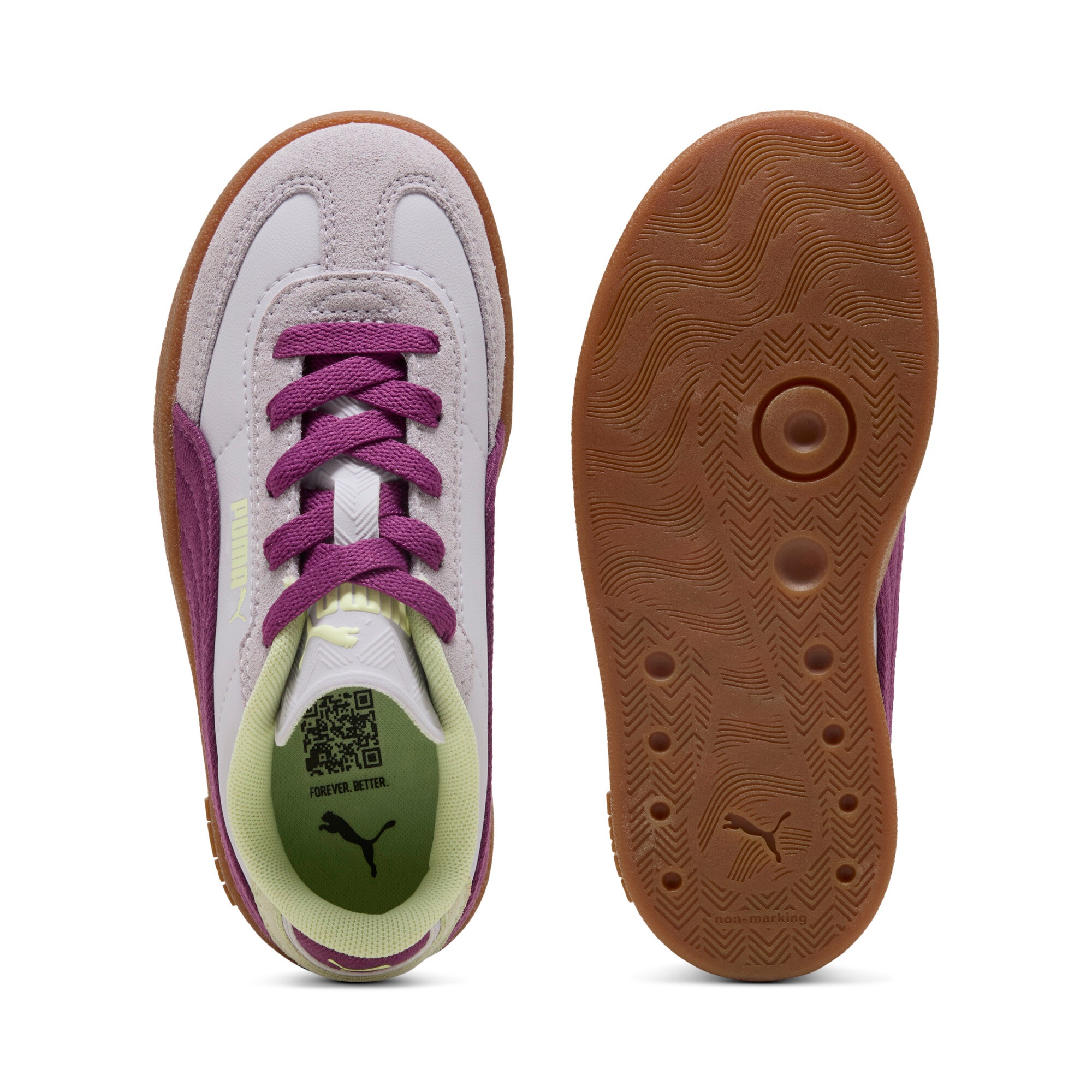 Sneaker PUMA "CLUB II ERA SUMMER PS", Mädchen, Gr. 33, lila (lavender pop, plum wine), Synthetik, unifarben, Schuhe Sneaker, mit Schnürung, leicht profilierte Gummilaufsohle 3