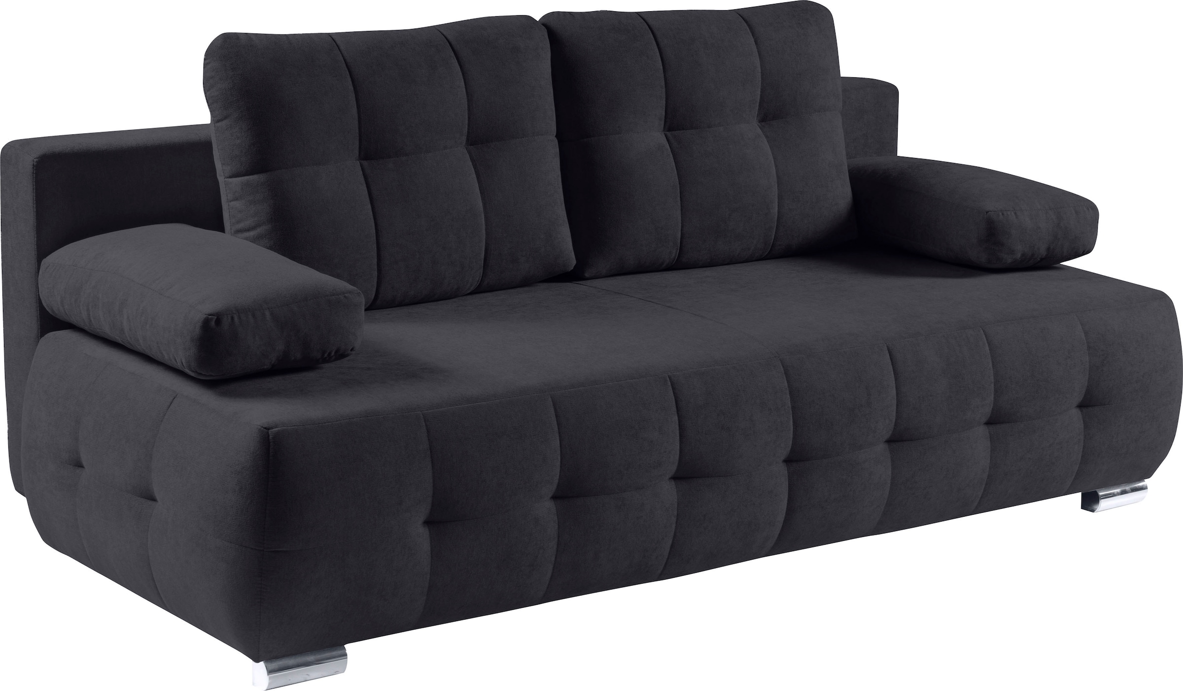 WERK2 Schlafsofa »Indigo Big-Sofa, Schlafsofa, Bettkasten, Luxus Microfaser, Federkern« Luxus-Microfaser weich, Schlaffunktion, Bettkasten