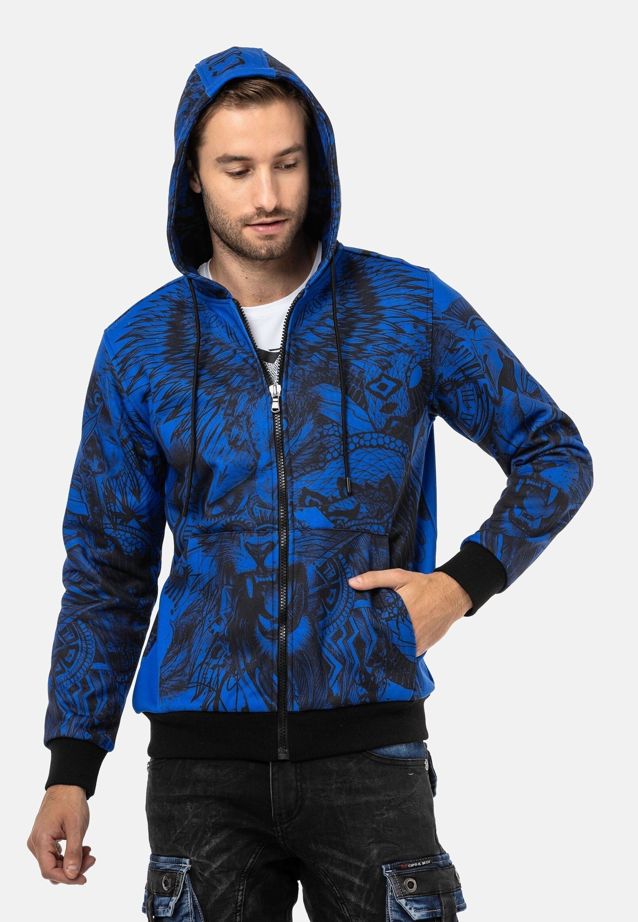 Cipo & Baxx Sweatjacke »Jacken«, mit auffälligem Print, CL559
