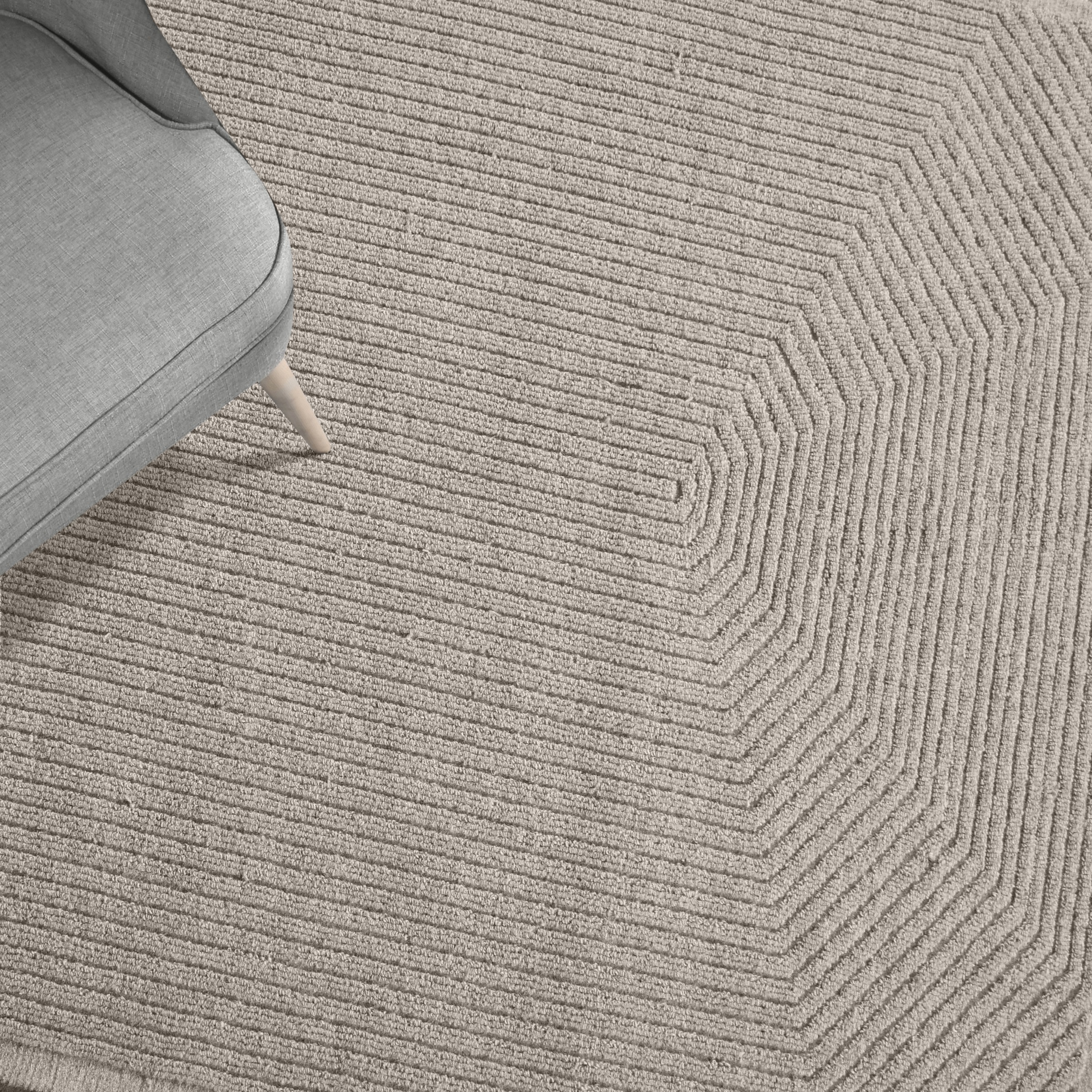 my home Wollteppich »Sola«, rechteckig, 12 mm Höhe, Hoch-Tief-Struktur, Handgearbeitet,Wohnzimmer, Schlafzimmer, Esszimmer