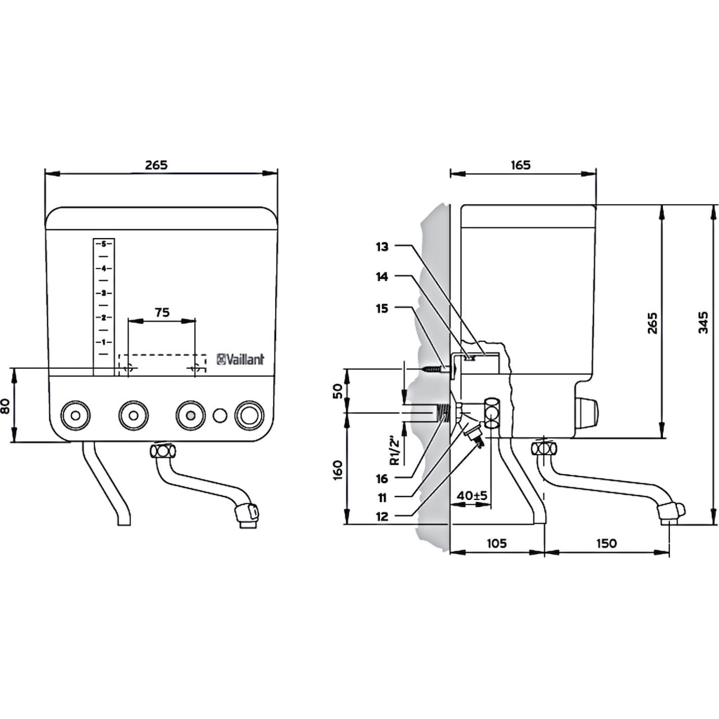 Vaillant Wasserbar »VEK5L«