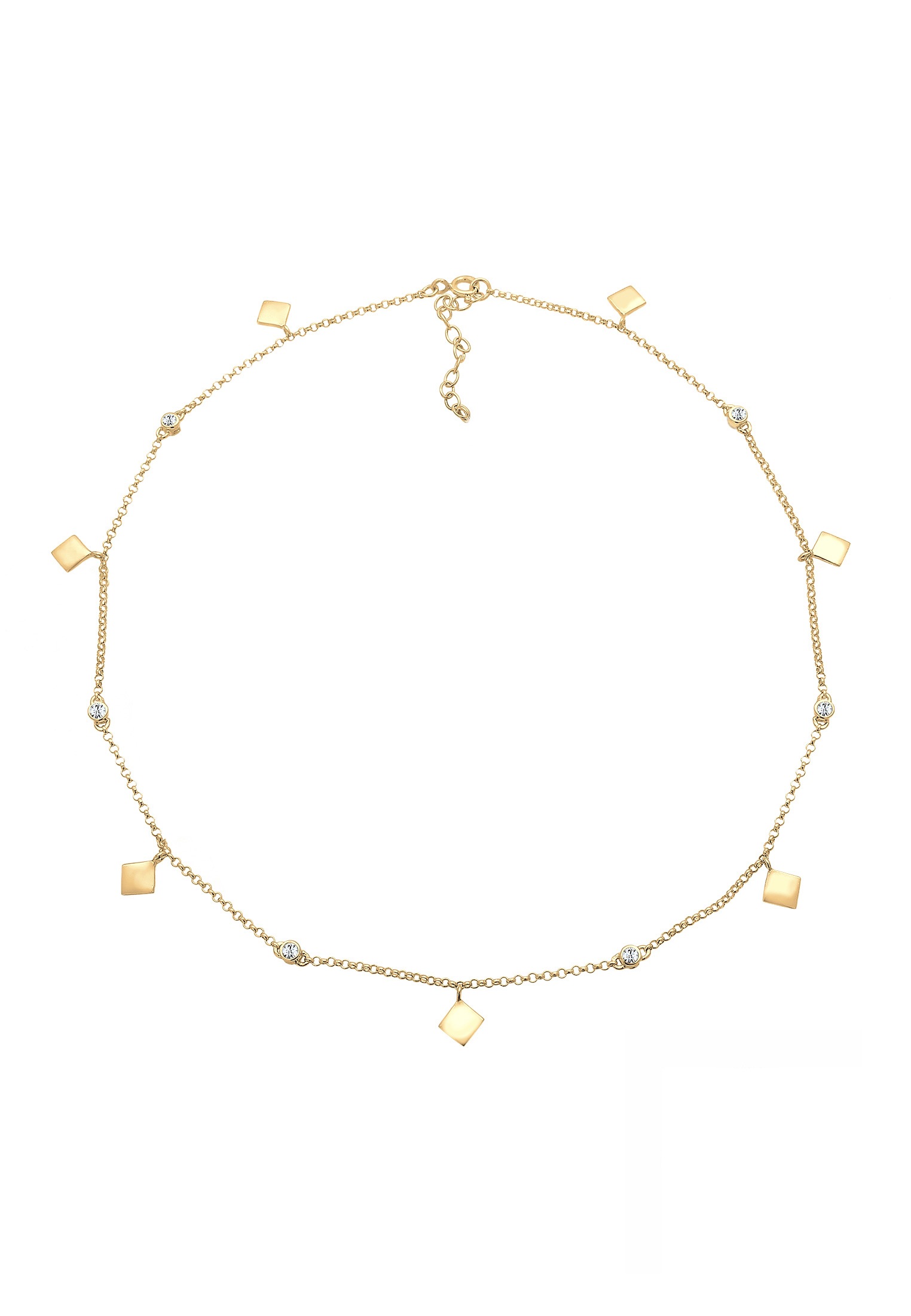 Elli Collier »Choker Glas Kristalle Weiß 925 Sterling Silber«