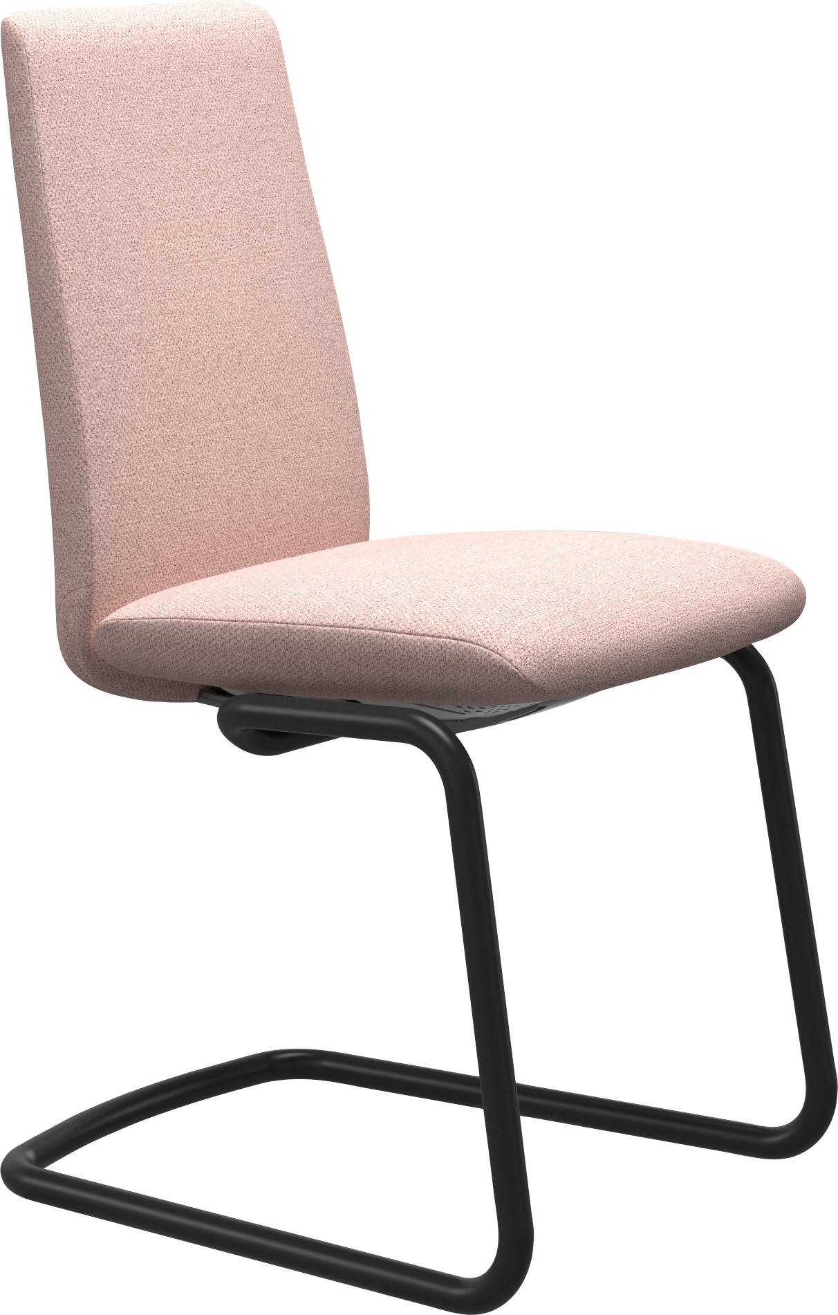 Stressless® Polsterstuhl »Laurel«, ROHLEDER Stoff Q2 FARON, Low Back, Größe M, mit Beinen aus Stahl in Schwarz matt