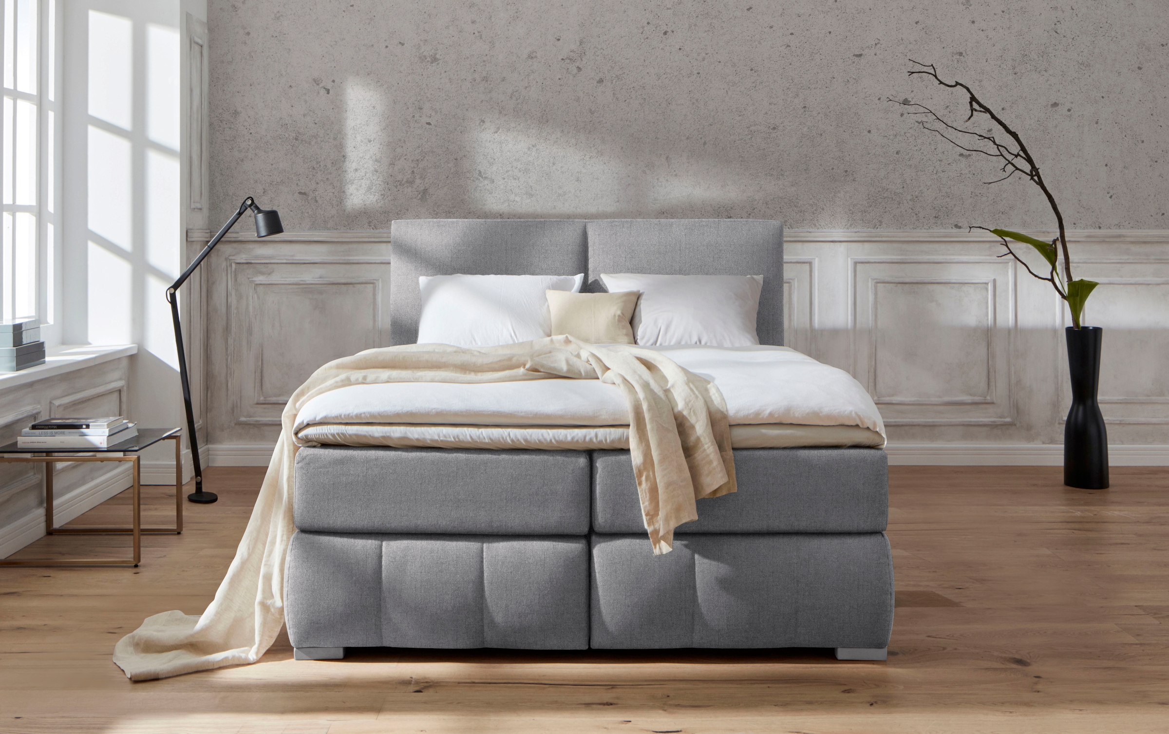 Home affaire Boxspringbett "Wehma" inkl. Topper in 3 verschiedenen Matratze günstig online kaufen