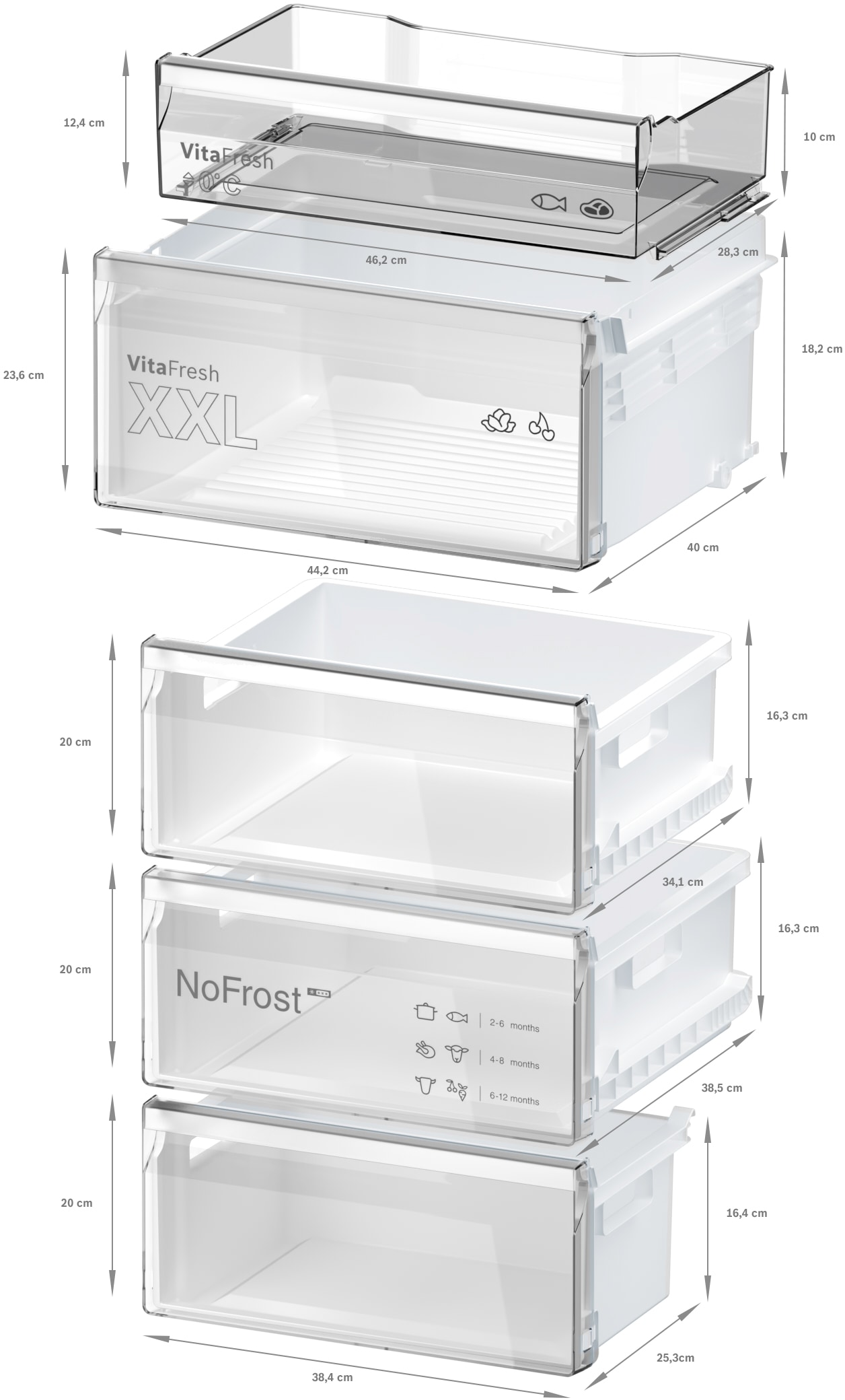 BOSCH Kühl-/Gefrierkombination Serie 4 »KGN39VXAT«