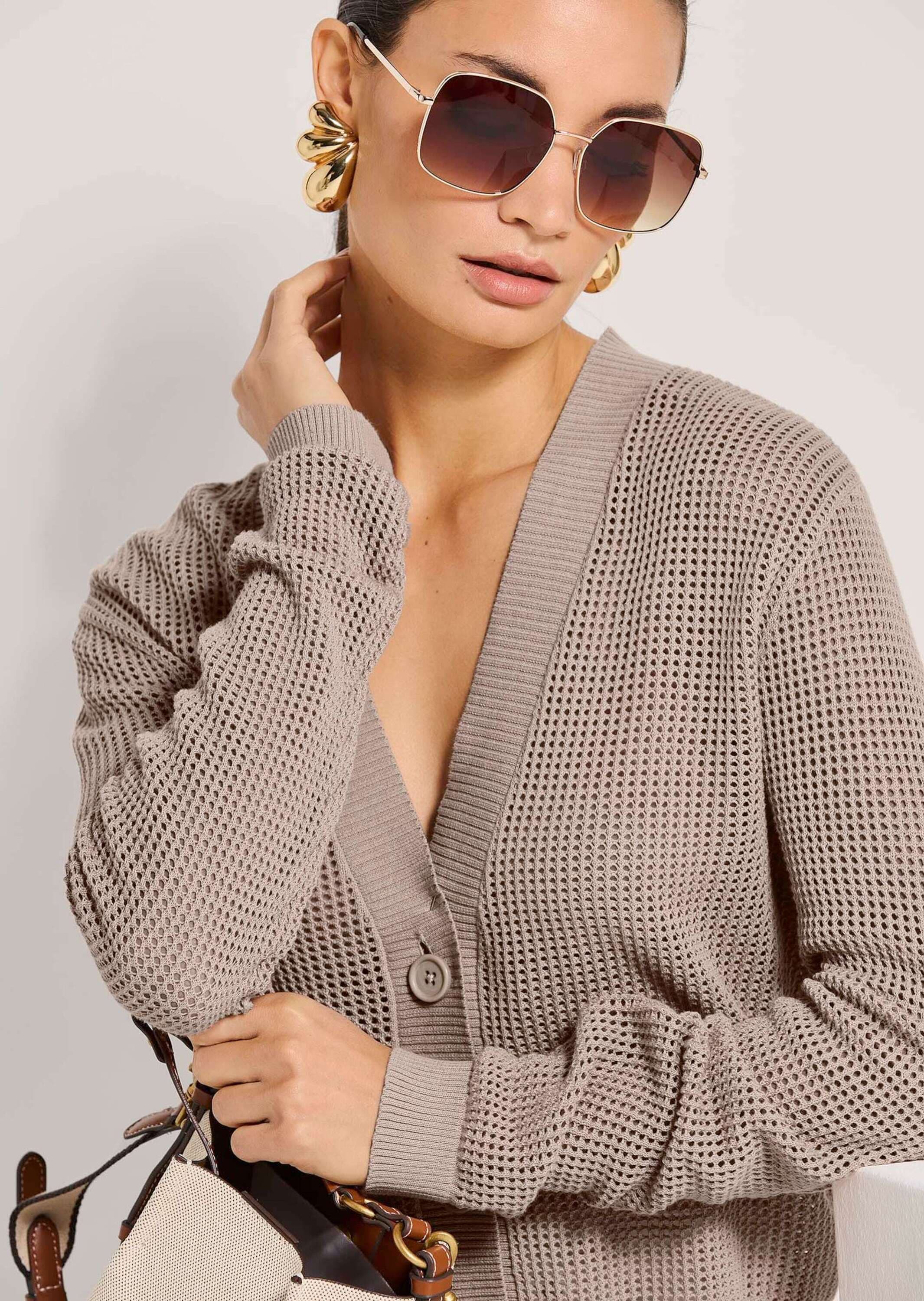 MADELEINE Strickjacke »Strickjacke Kurze Ajour-Strickjacke«