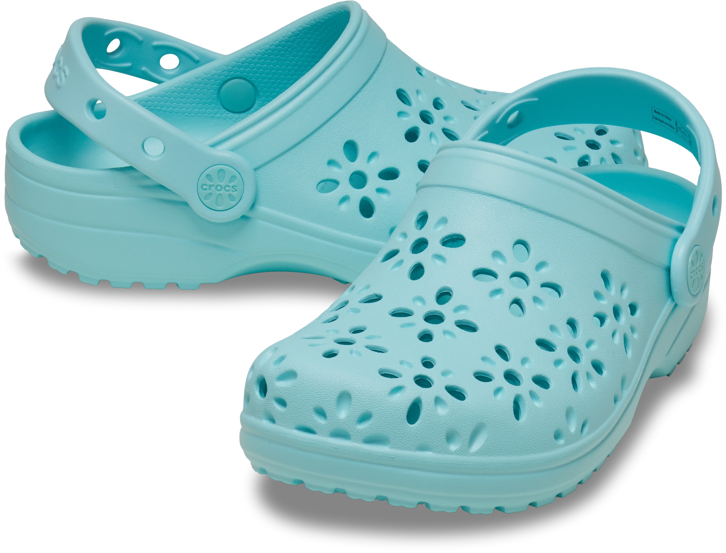 Crocs Clog »Classic Floral Cut Out Clog«, Sandale mit schwenkbarem Fersenriemen