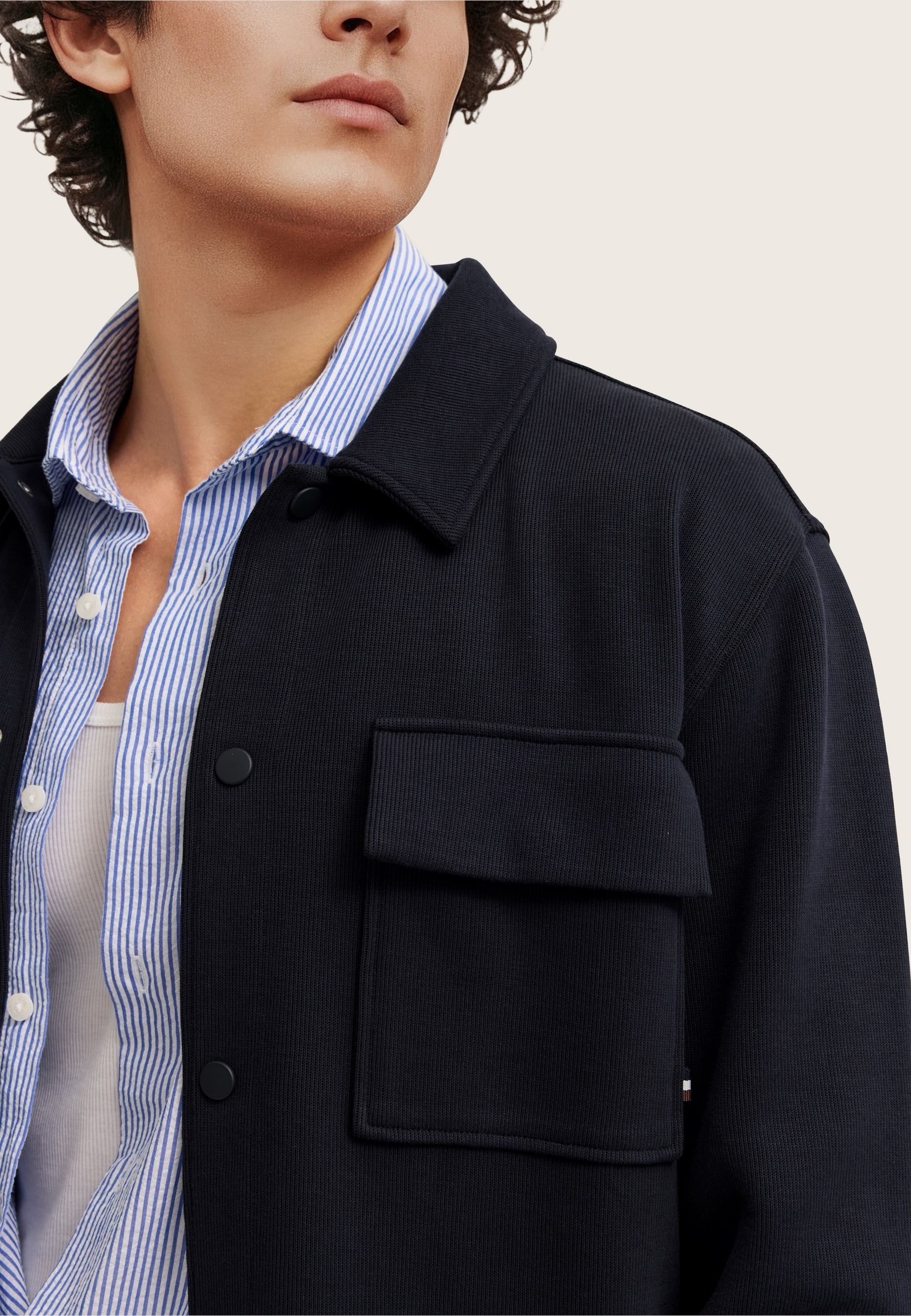 bugatti Sweatjacke »Modern Fit« mit Druckknöpfen